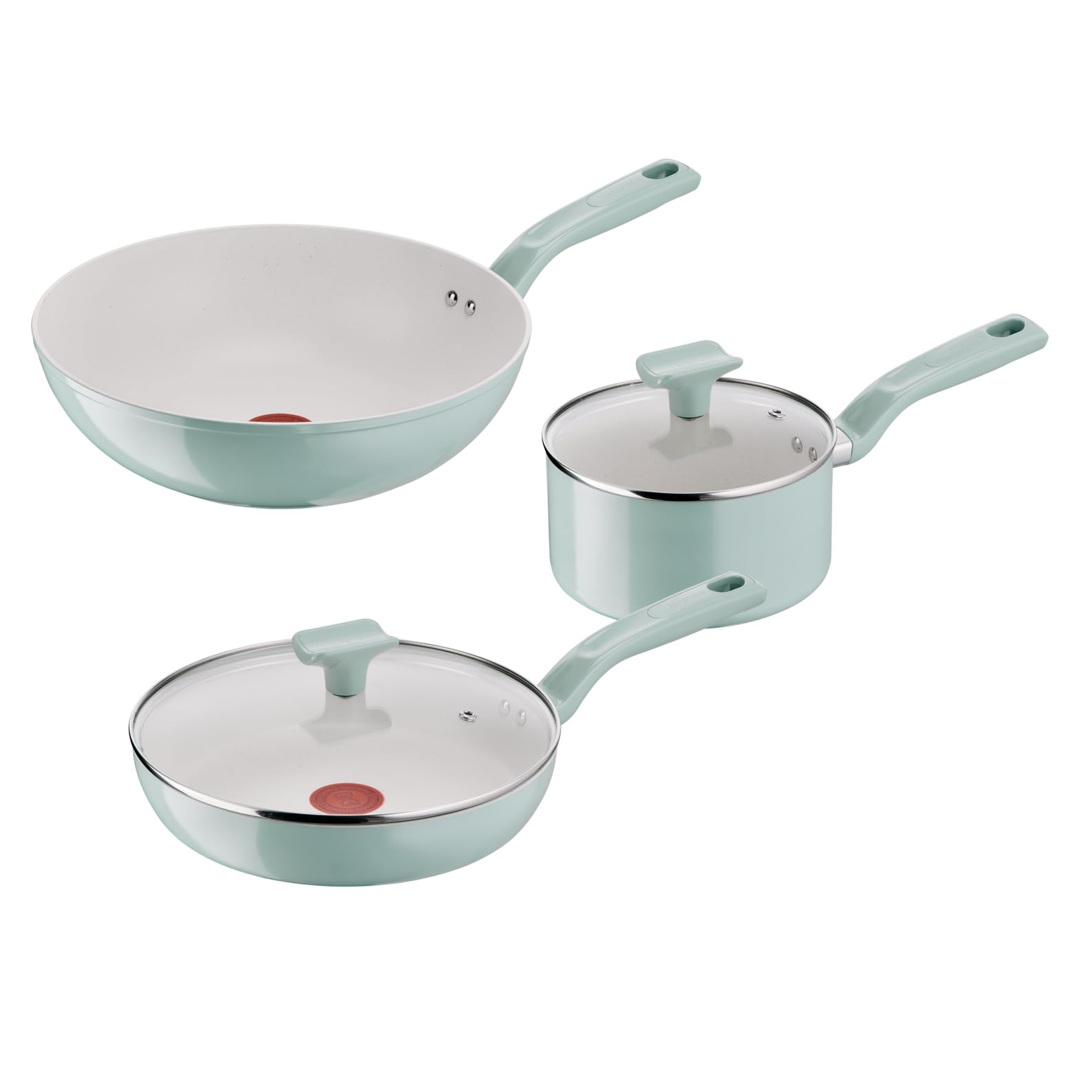 Lagostina Salvia - Set Padelle e Pentole Antiaderenti 5 Pezzi