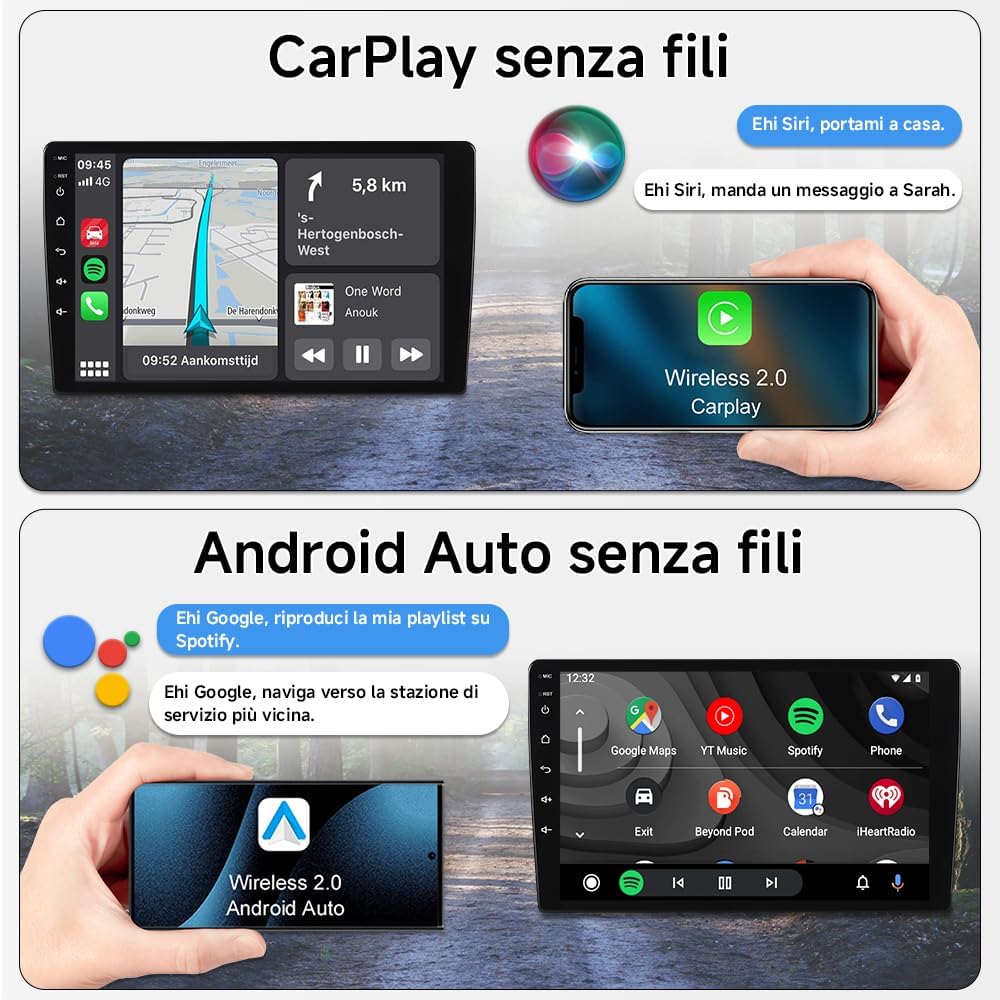 Autoradio Android 15 per Audi A3 S3 RS3 8P 8V 9" IPS, Nero - immagine 5