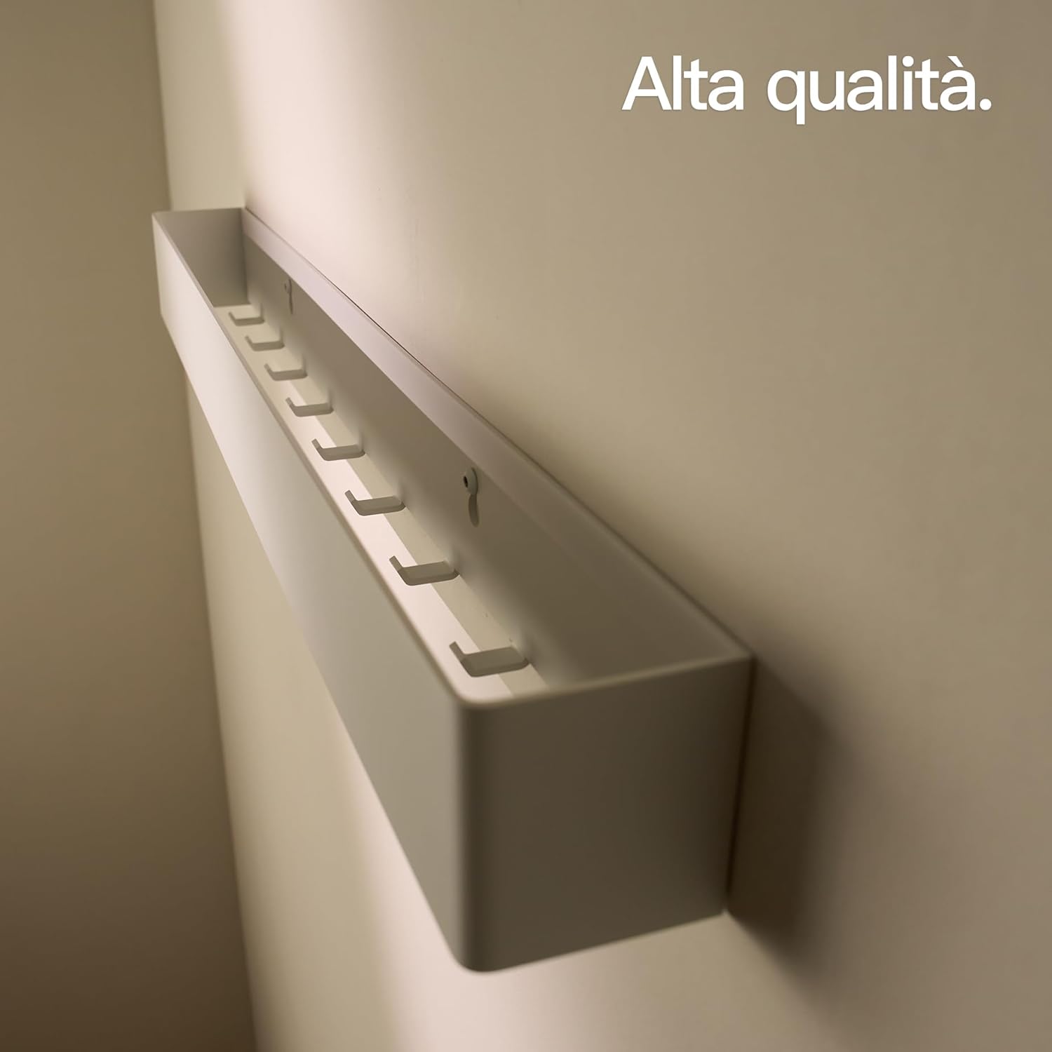 Design Amburgo Appendiabiti da Parete 80cm, Nero - immagine 5