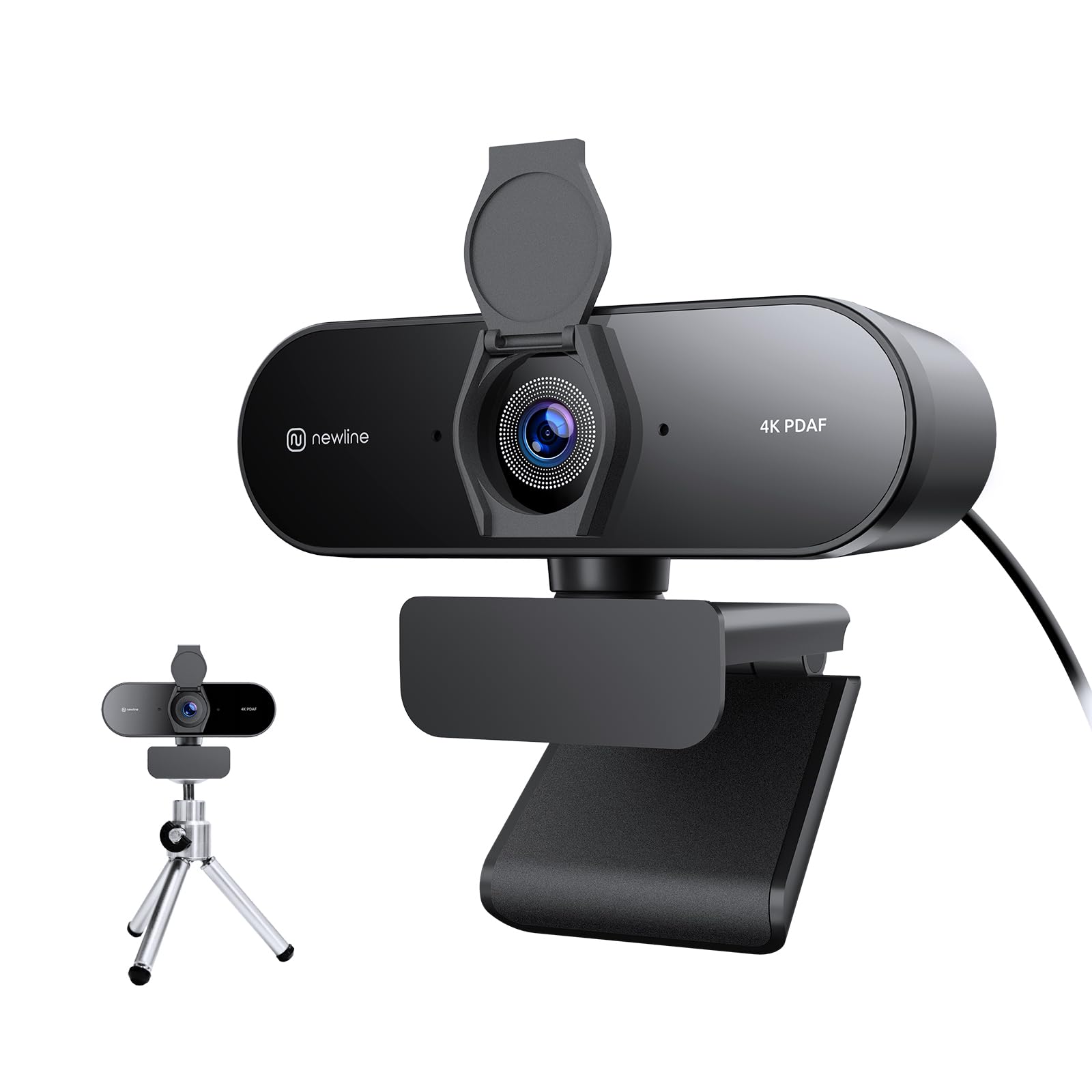 N Newline Webcam PC 4K con 2 Microfoni e Treppiede