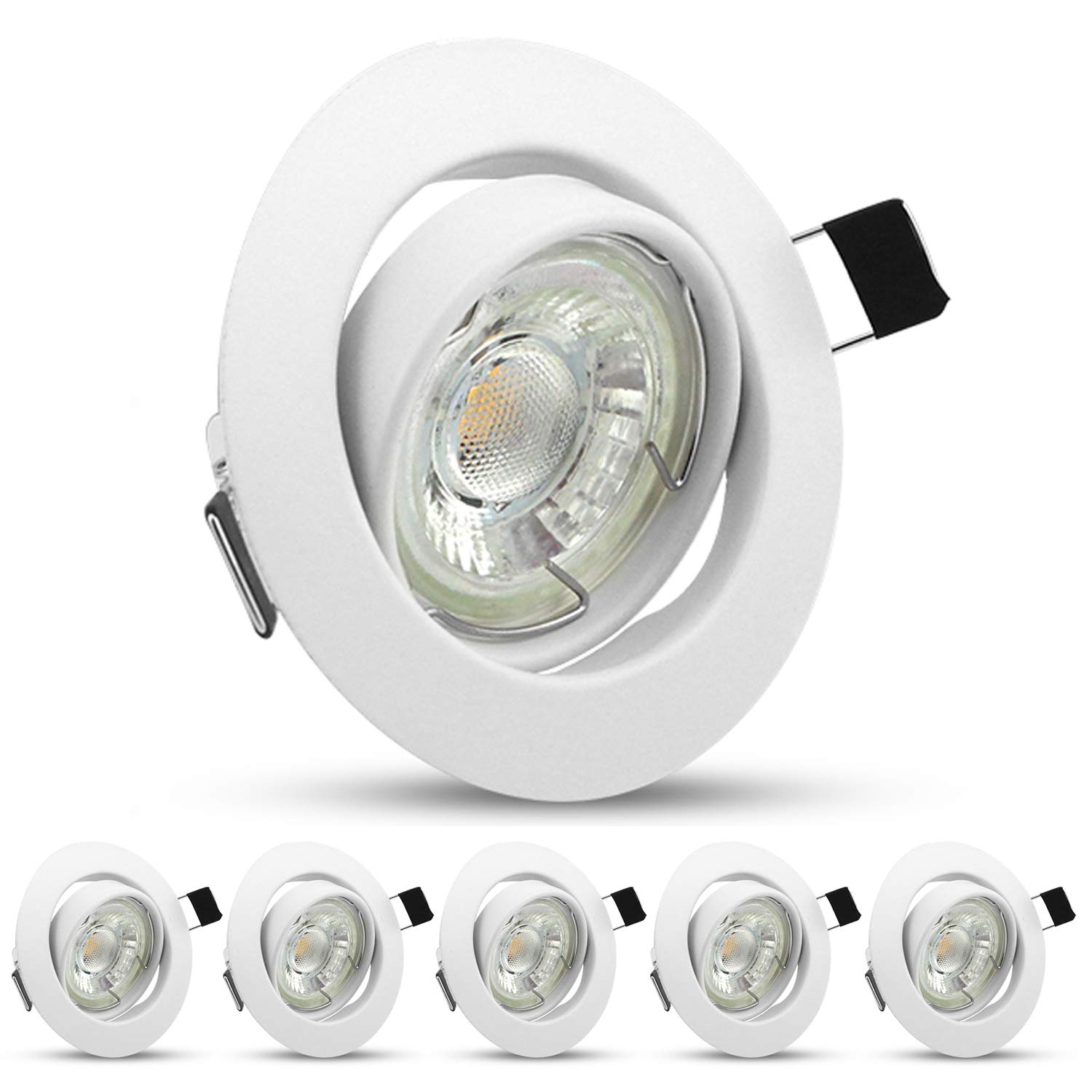 Allesgute Faretti LED Incasso GU10 5W Bianchi, Set 6