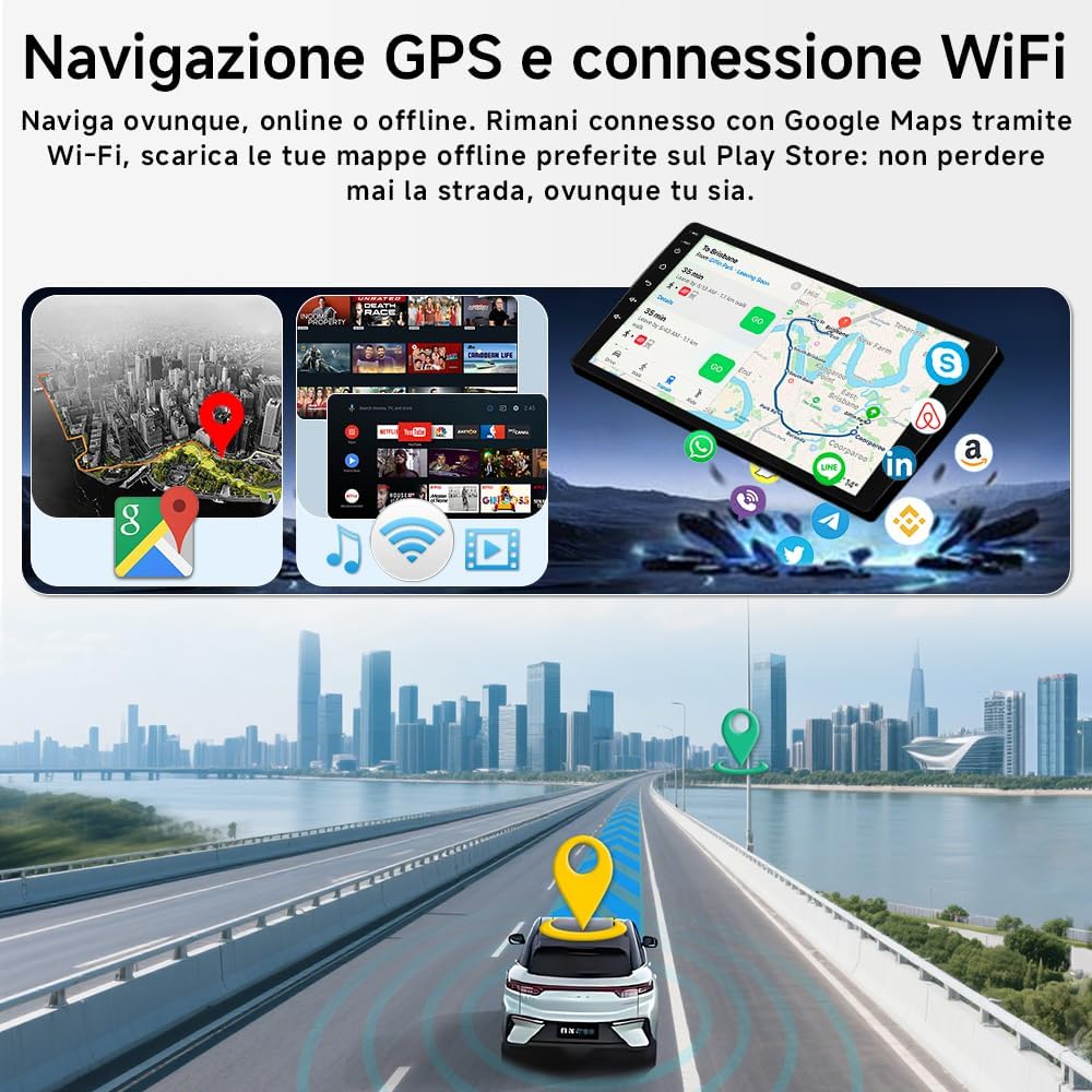 Autoradio 2 DIN Android 15 9" per Mitsubishi Space Star - immagine 5