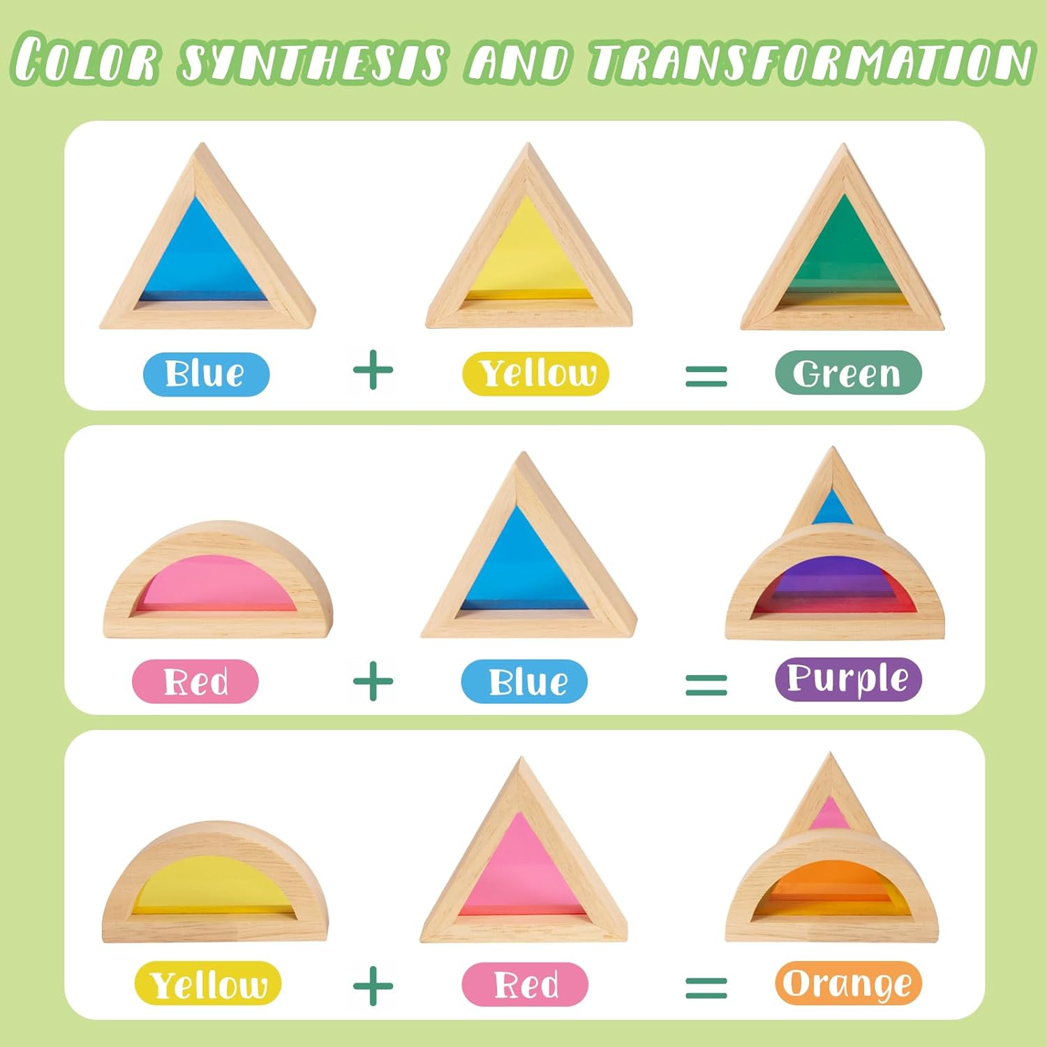 Woodenfun Montessori - 32 Blocchi Luce Arcobaleno - immagine 2