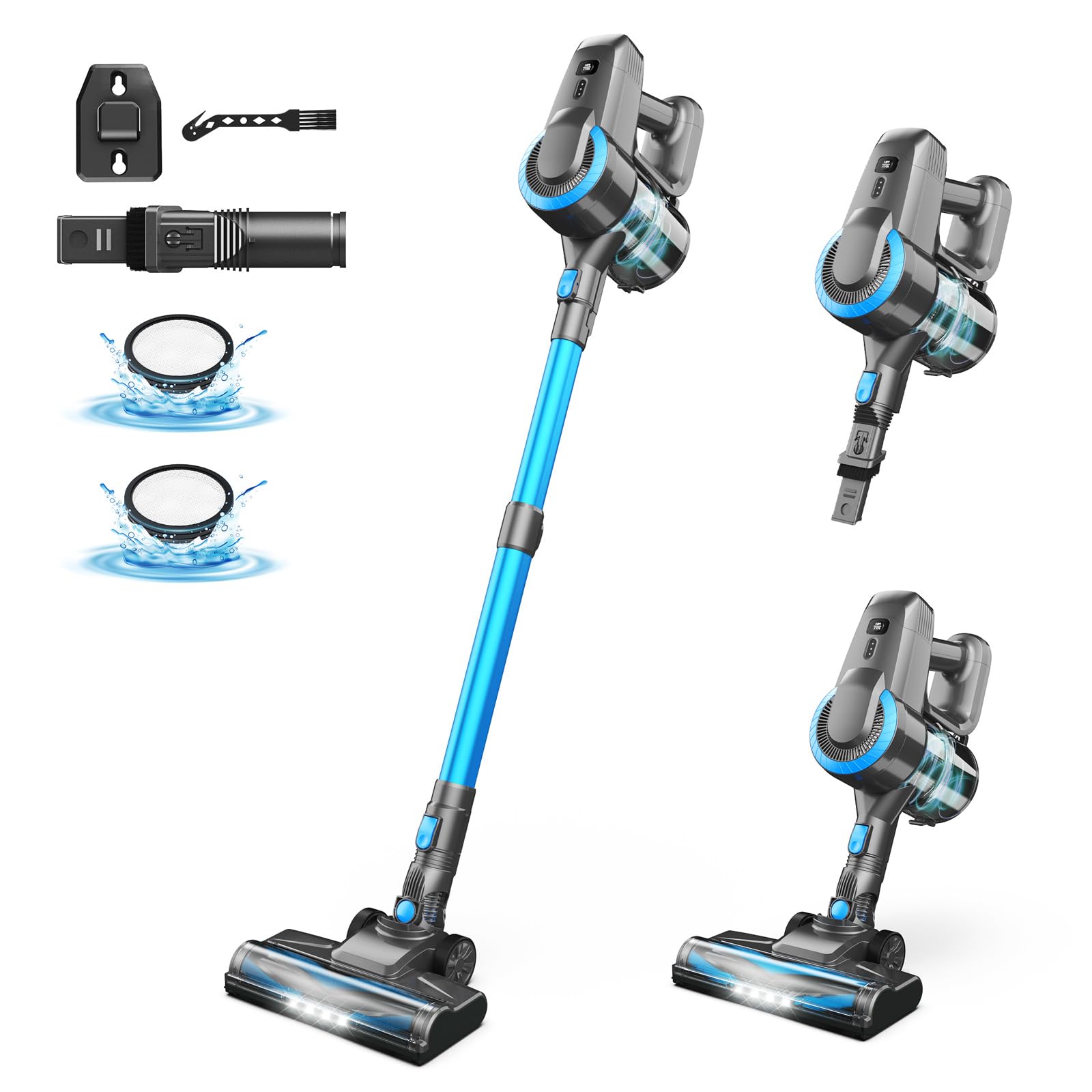 Ziaggnar Aspirapolvere Senza Fili 6 in 1, 55min