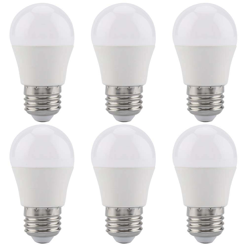 Lampadina LED G45 E26 Bianco Caldo 5W (6 Pezzi)