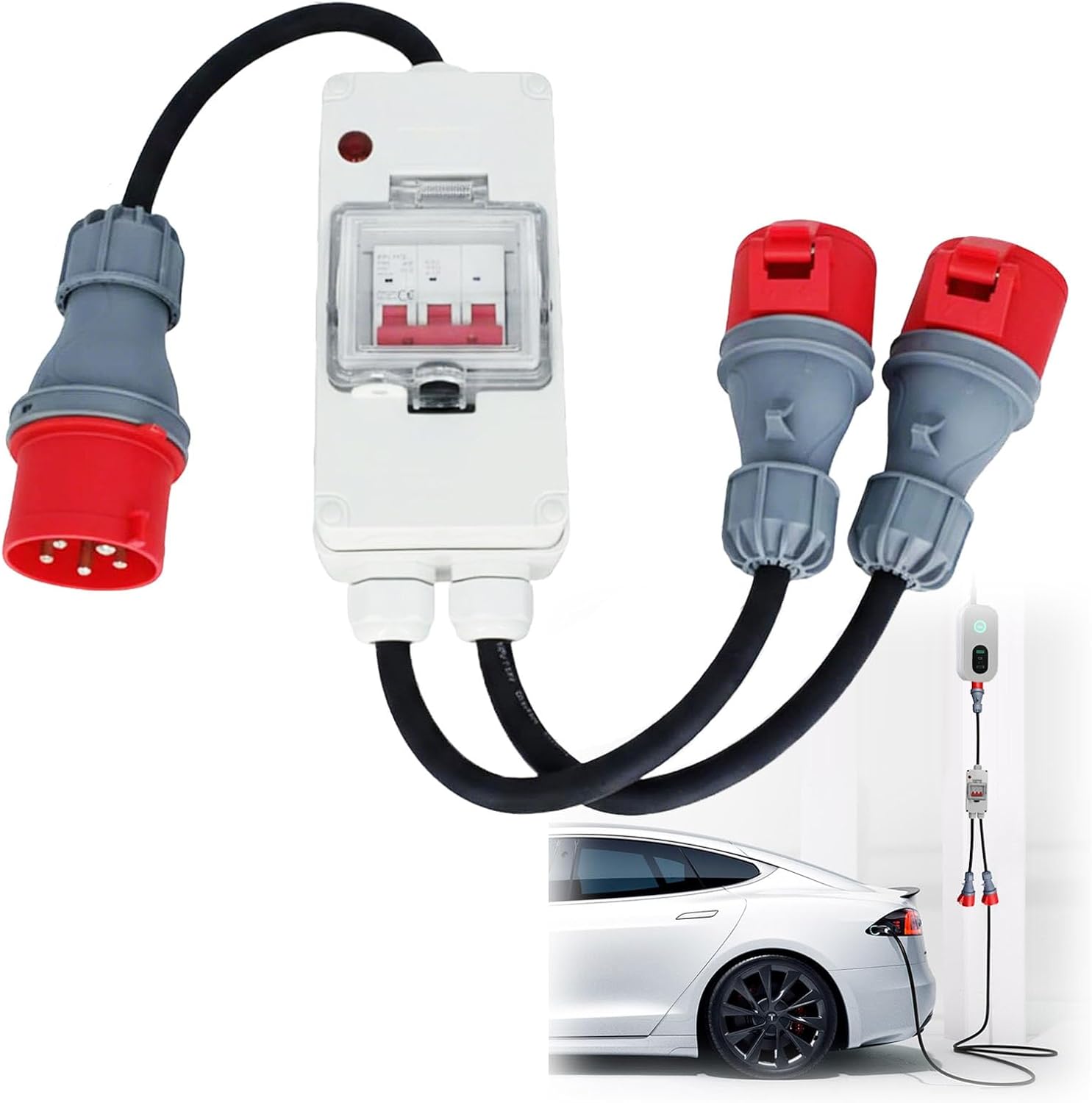 Adattatore CEE 32A a 16A con Schuko 0.5m - immagine 1