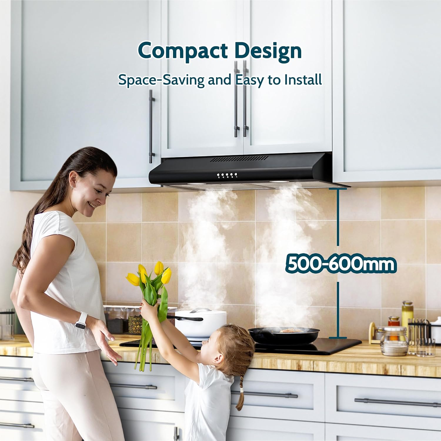 Firegas Cappa Aspirante Sottopensile 60cm, Nera - immagine 2