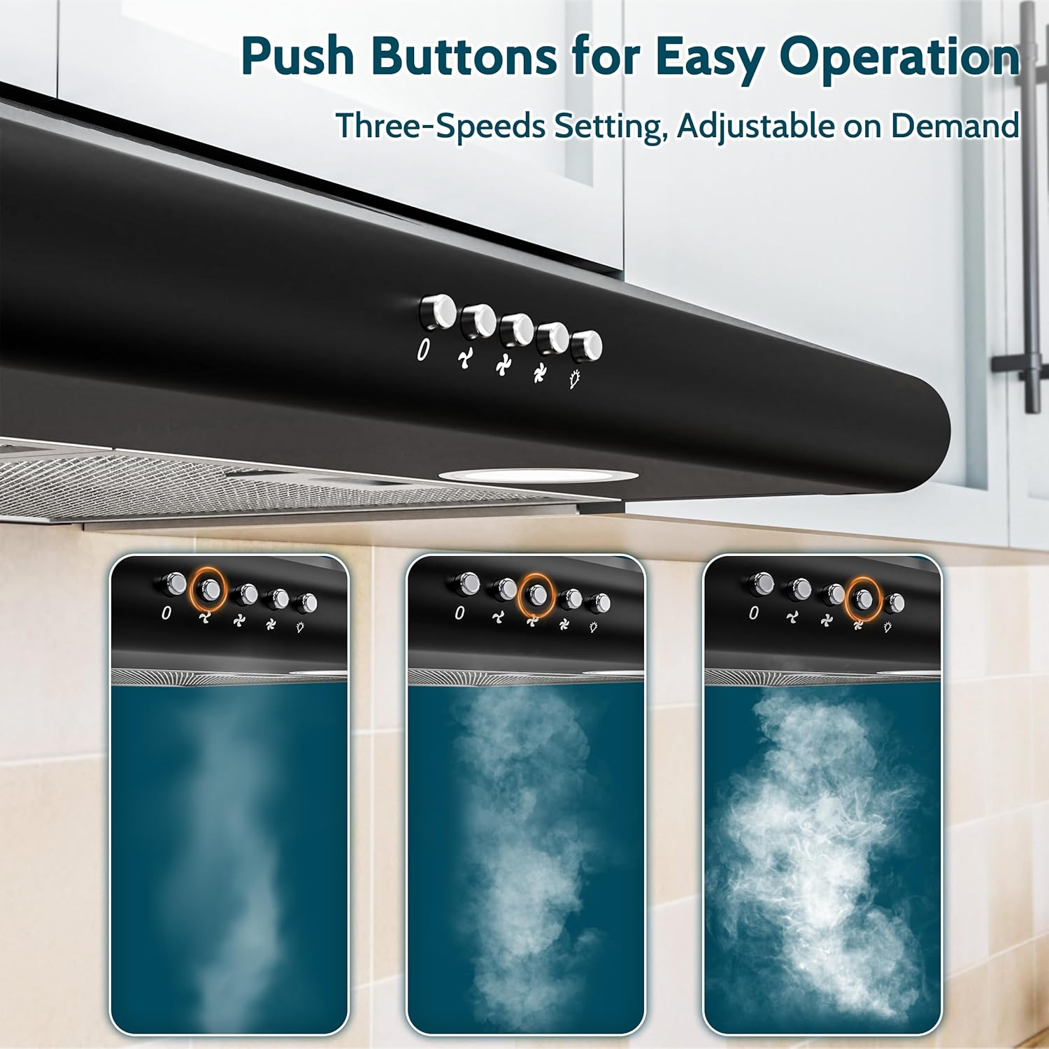 Firegas Cappa Aspirante Sottopensile 60cm, Nera - immagine 5