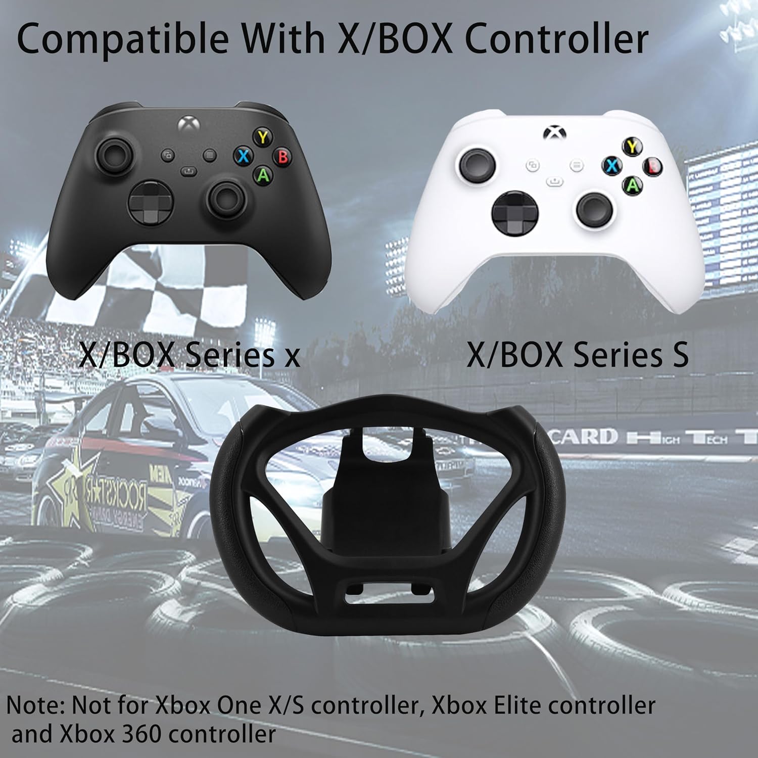 JOSO Volante Racing per Xbox con 4 Supporti a Ventosa - immagine 2