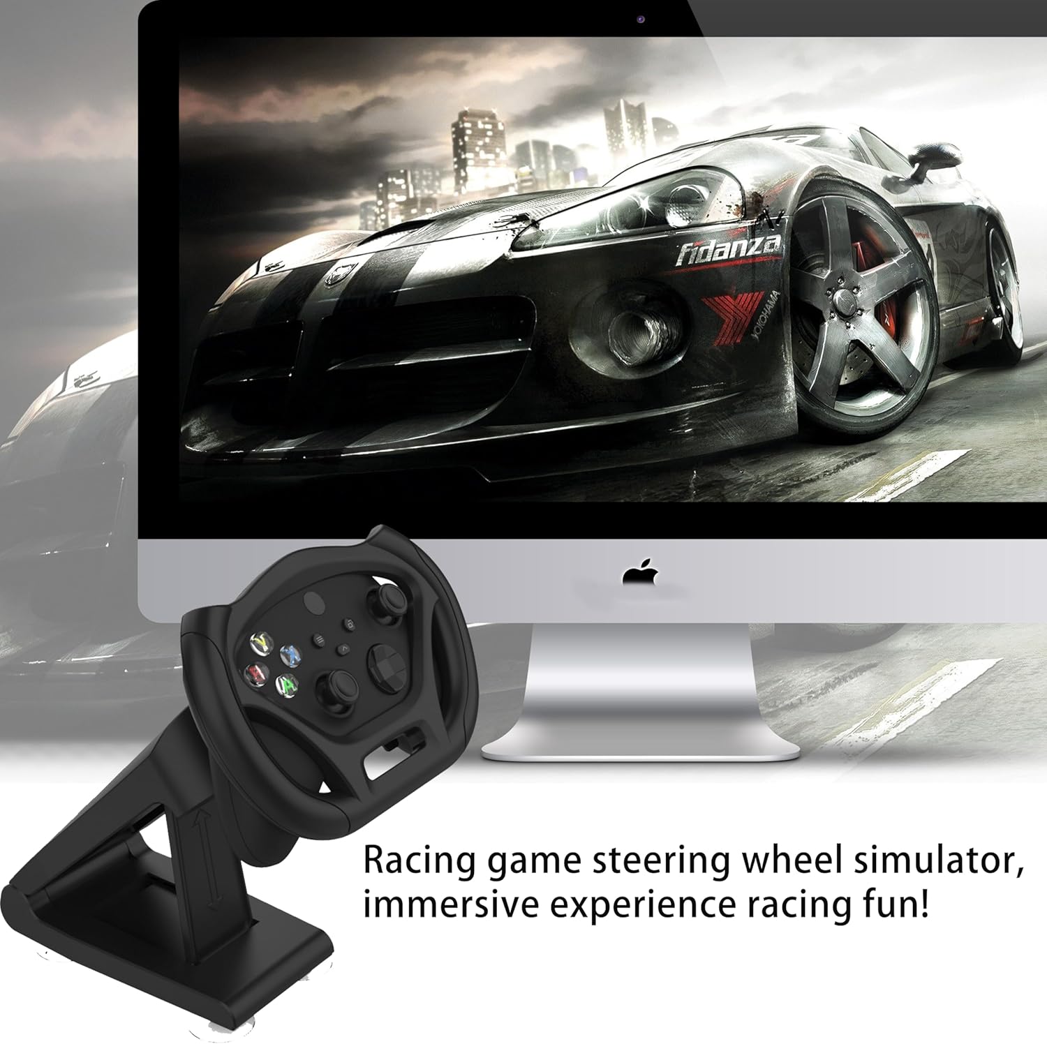 JOSO Volante Racing per Xbox con 4 Supporti a Ventosa - immagine 4