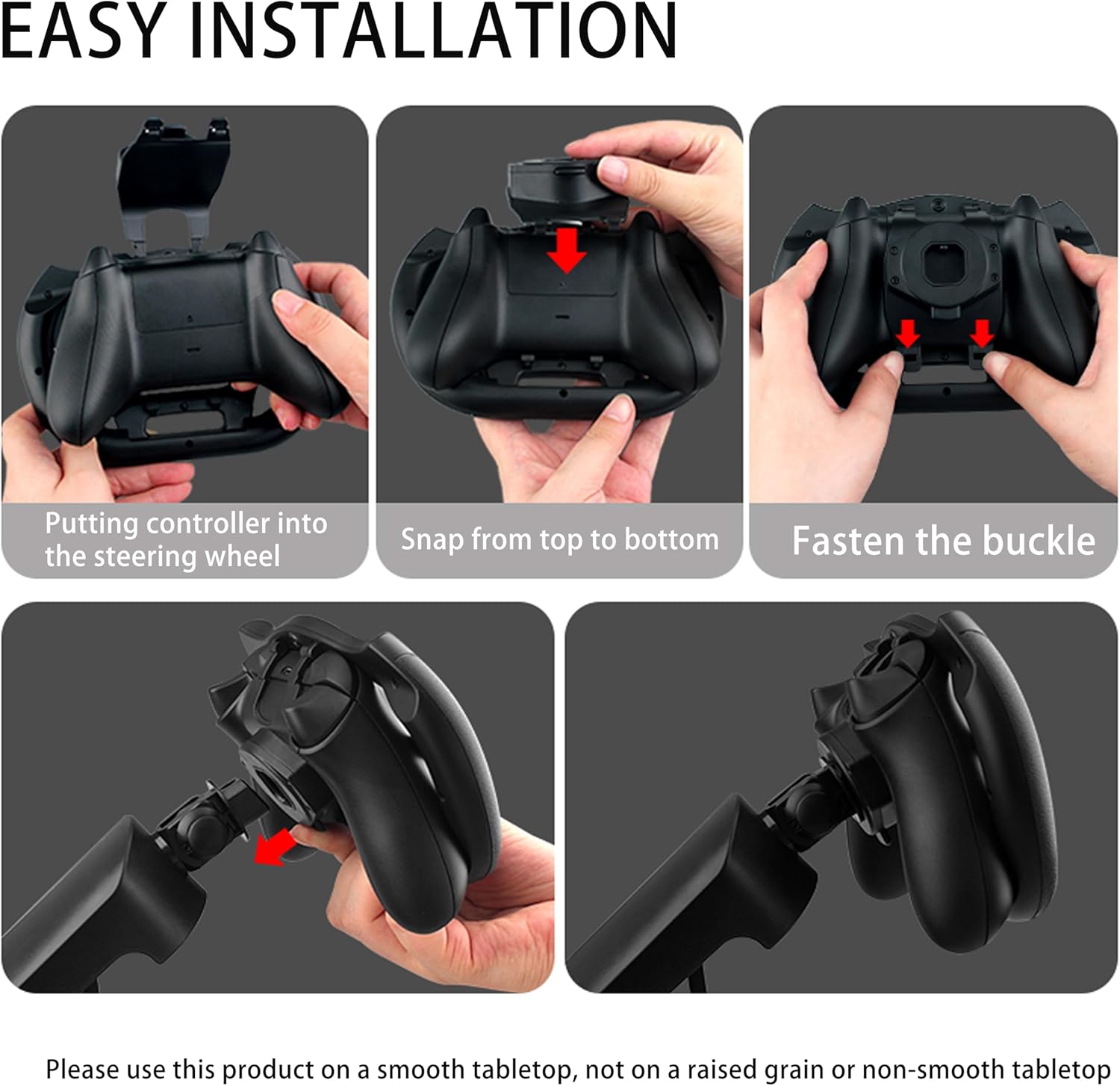 JOSO Volante Racing per Xbox con 4 Supporti a Ventosa - immagine 6