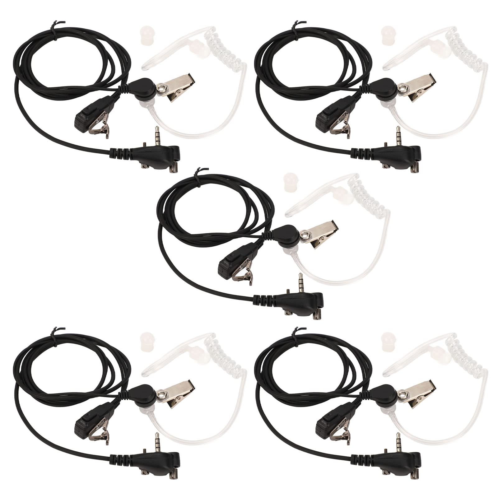 Auricolare a Tubo Acustico con PTT 3.5mm (5 pezzi)