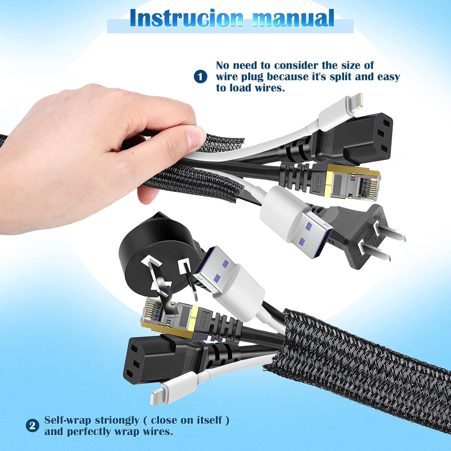 Romon Guaina Cavi Intrecciata 6M, Nera - immagine 3