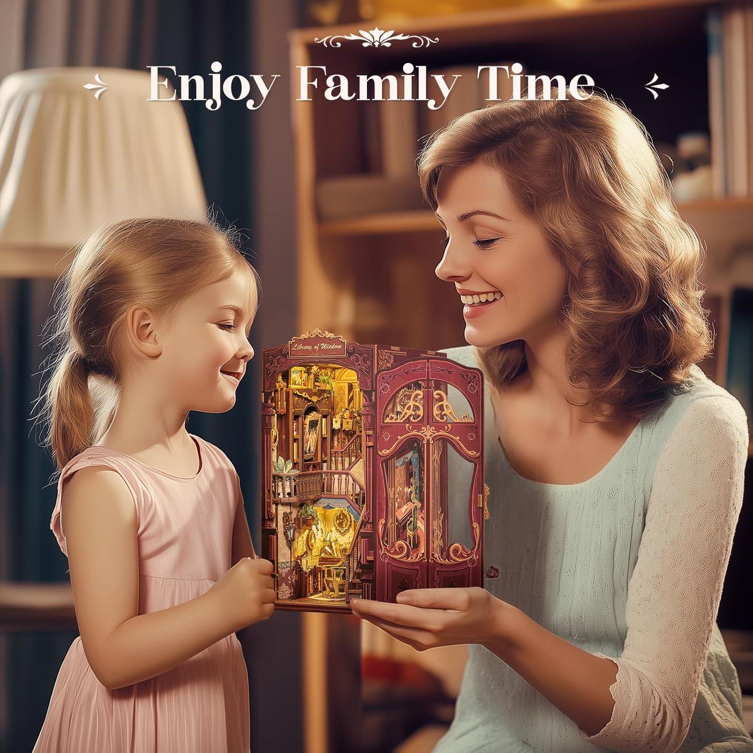 CUTEBEE Book Nook - Kit Fai da Te Miniatura Library of Wisdow - immagine 6