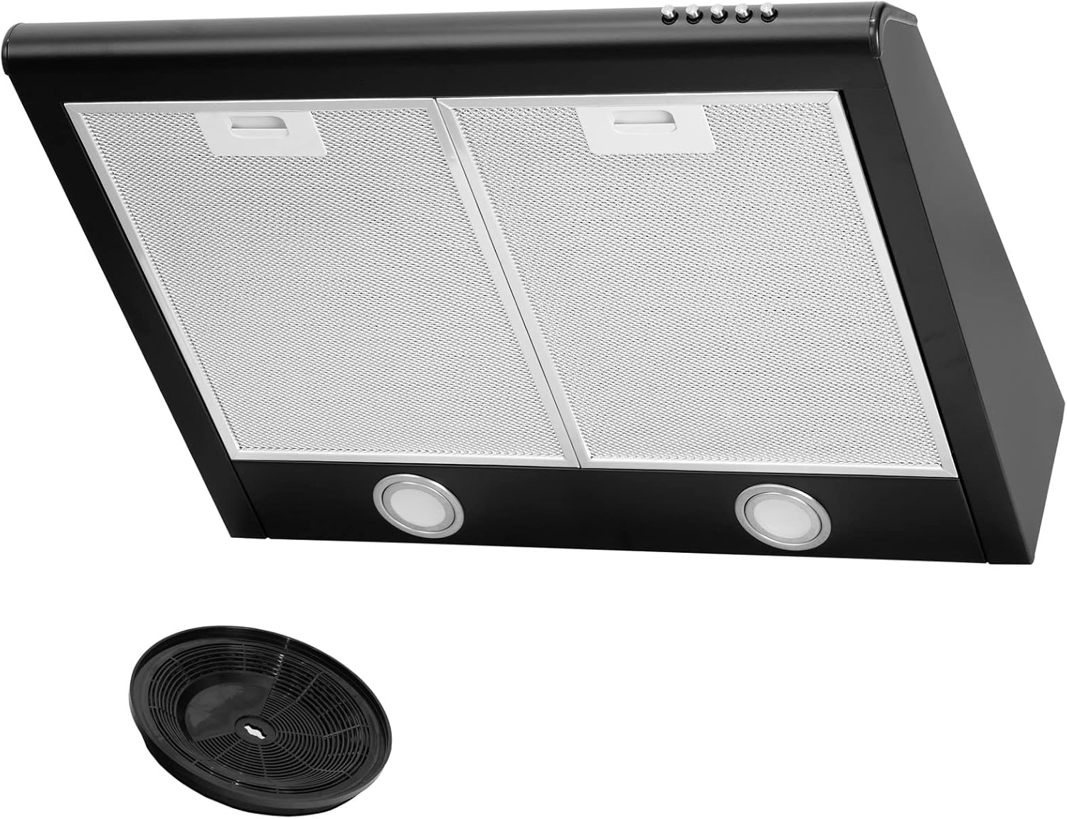 Cappa Aspirante Sottopensile 60cm, Nera, Classe C - immagine 1