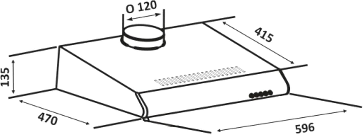 Cappa Aspirante Sottopensile 60cm, Nera, Classe C - immagine 5
