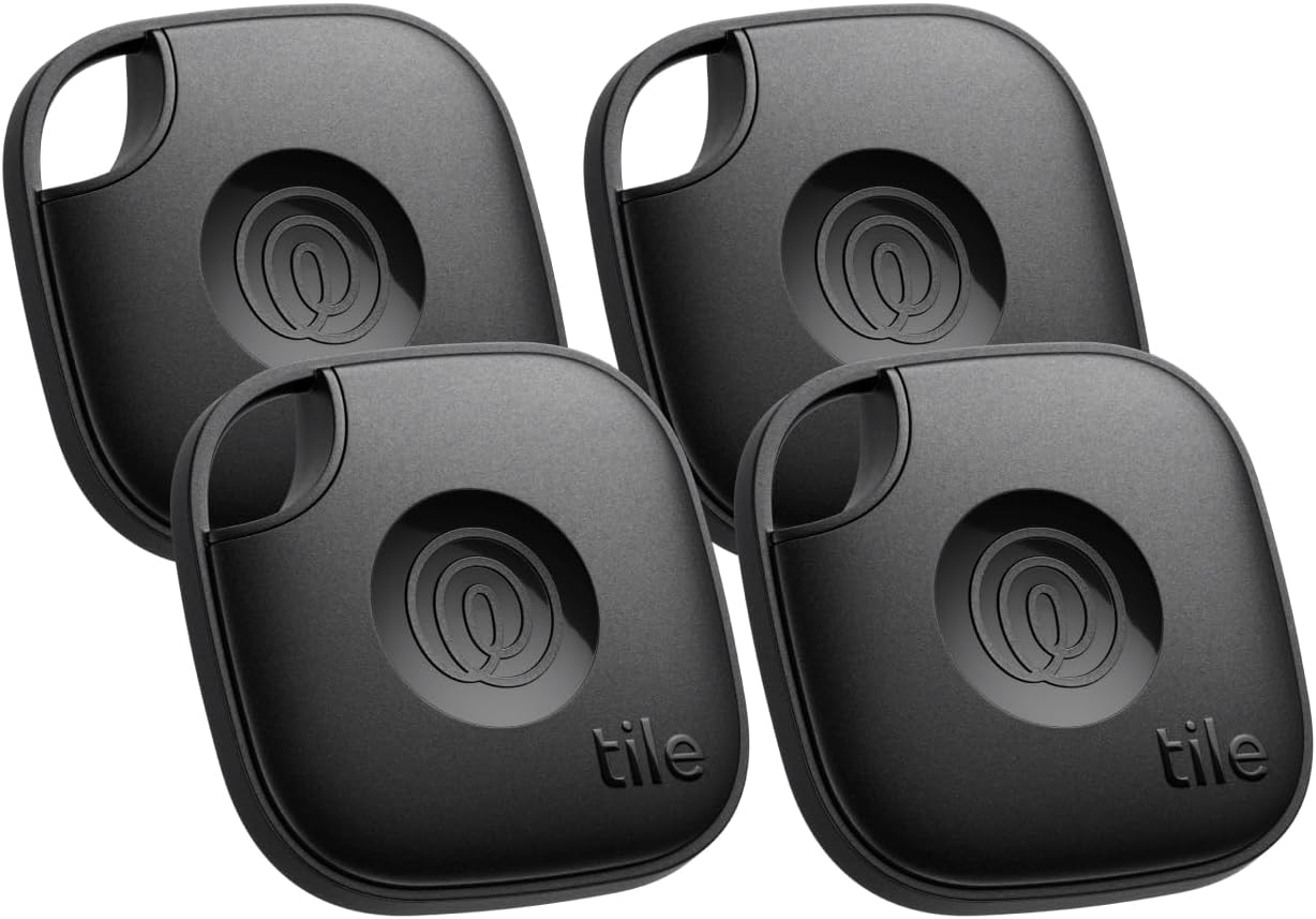 Tile by Life360 Mate (2024) - Localizzatore Bluetooth (4 pezzi), Nero - immagine 1