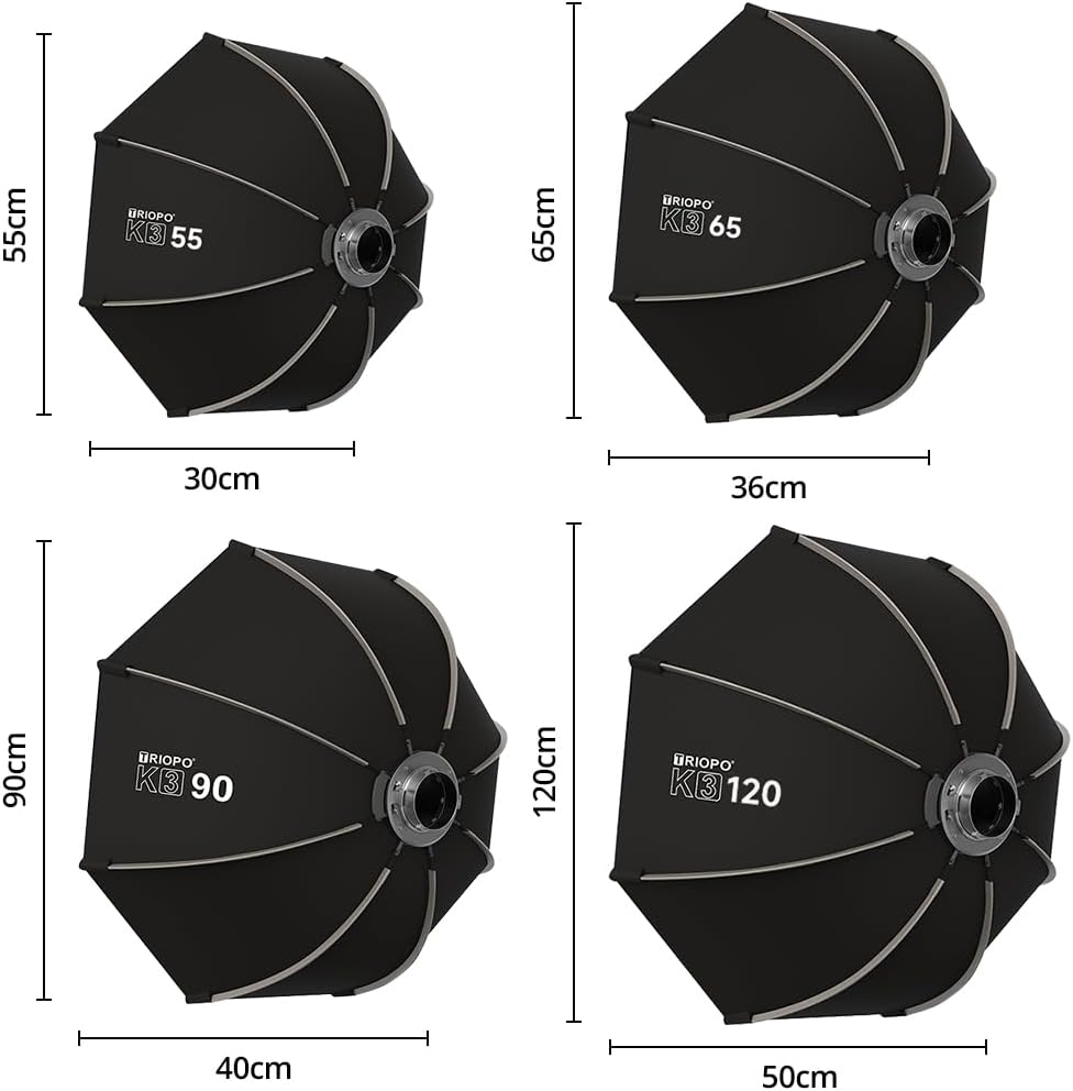 TRIOPO Softbox Ottagonale Portatile Bowens Mount - immagine 2