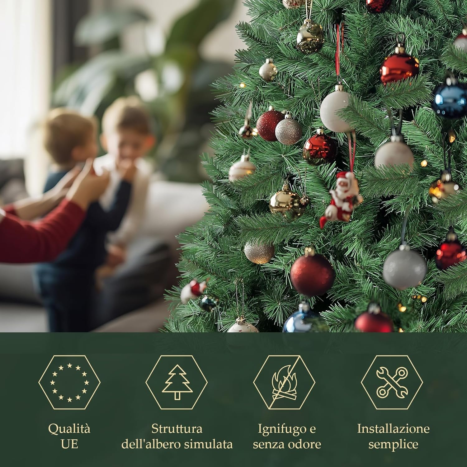 Salcar Albero di Natale Artificiale 180 cm - immagine 5