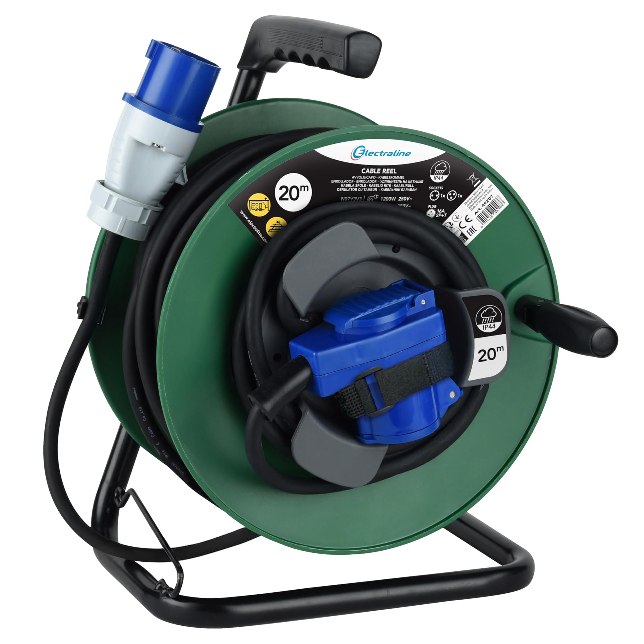 Electraline 49207 Prolunga Avvolgicavo 20M IP44