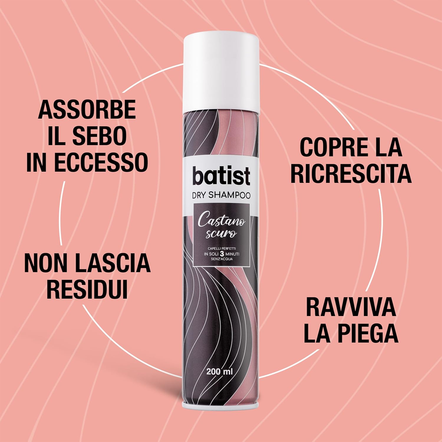 Batist Shampoo Secco Castano Scuro 2 x 200 ml - immagine 3