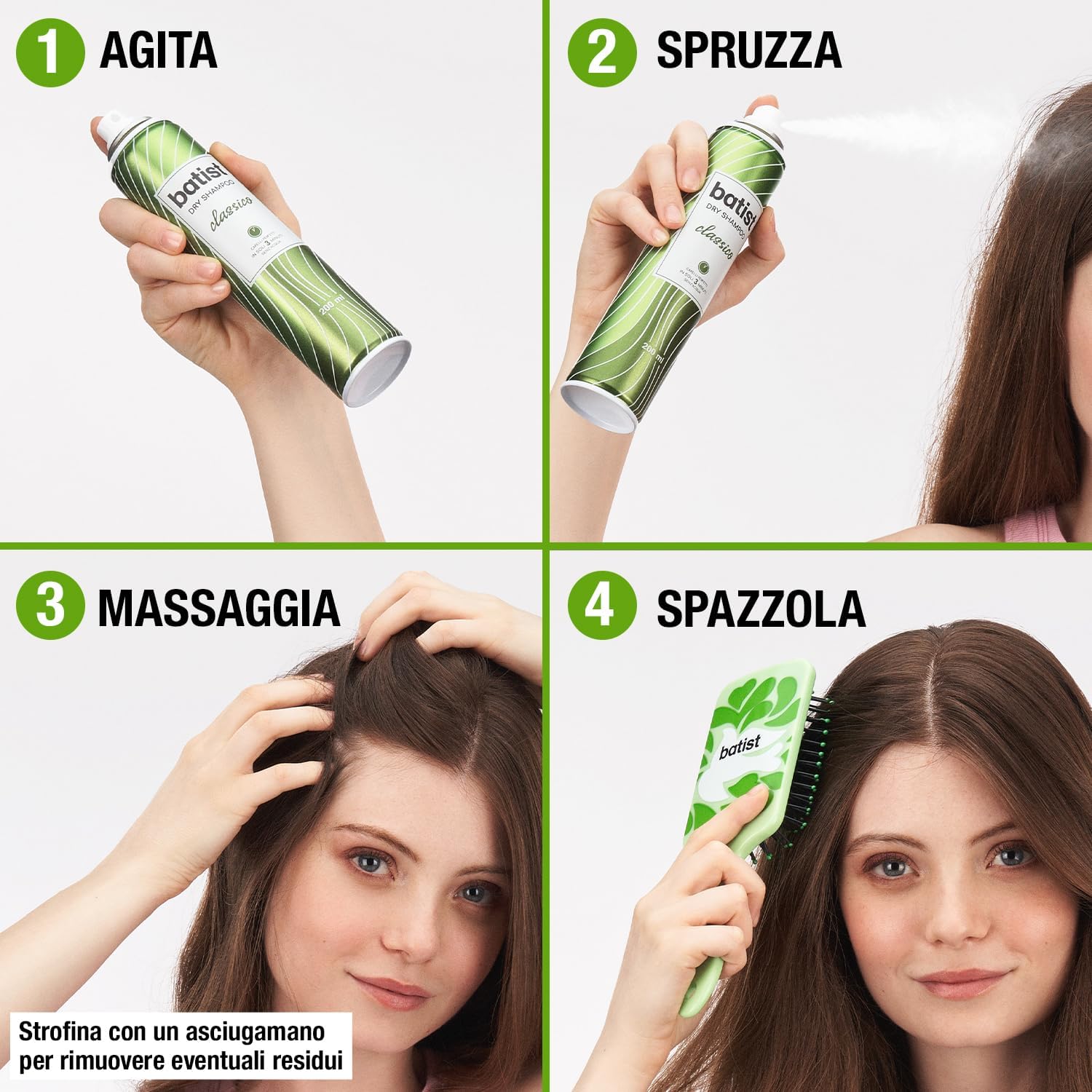 Batist Shampoo Secco Castano Scuro 2 x 200 ml - immagine 4