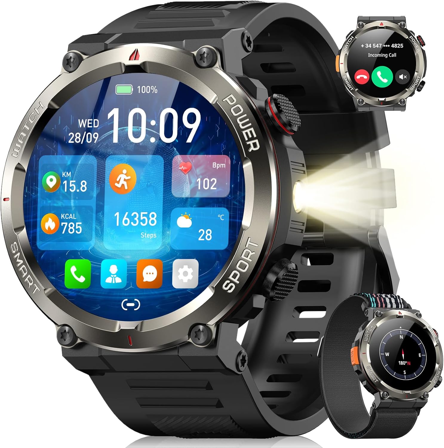 Blackview Smartwatch Uomo Militare con Chiamate Bluetooth - immagine 1