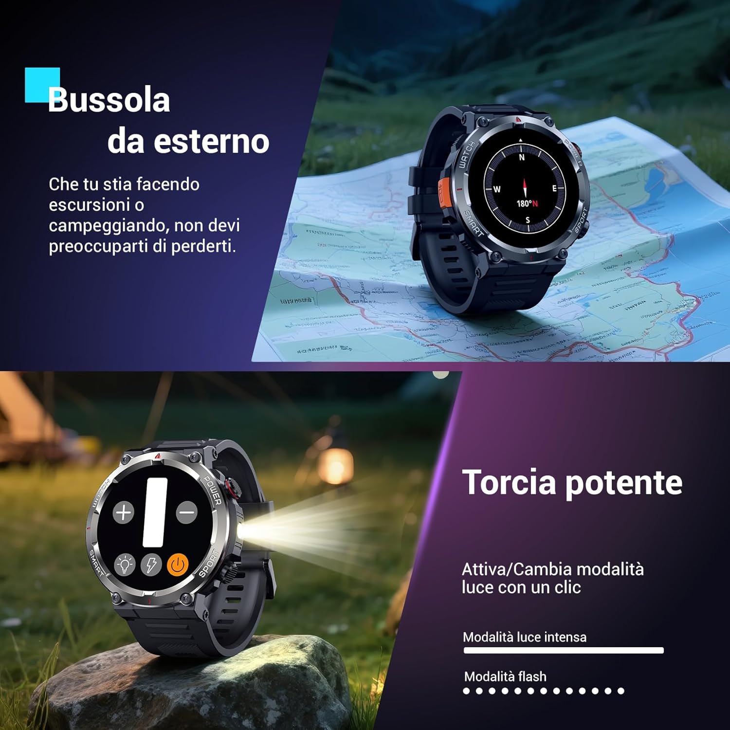 Blackview Smartwatch Uomo Militare con Chiamate Bluetooth - immagine 5