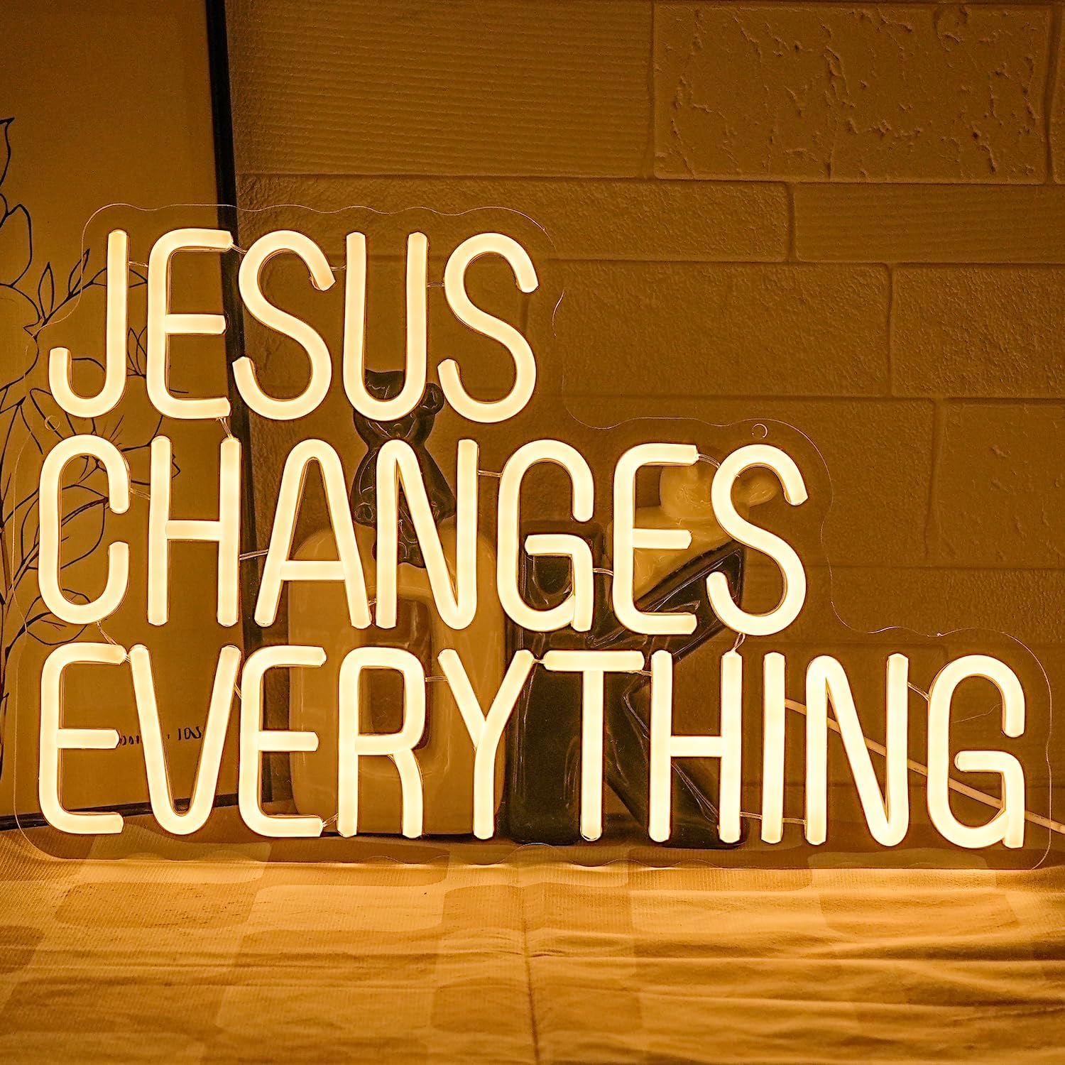 Jesus Changes Everything - Targa Neon Dimmerabile - immagine 1