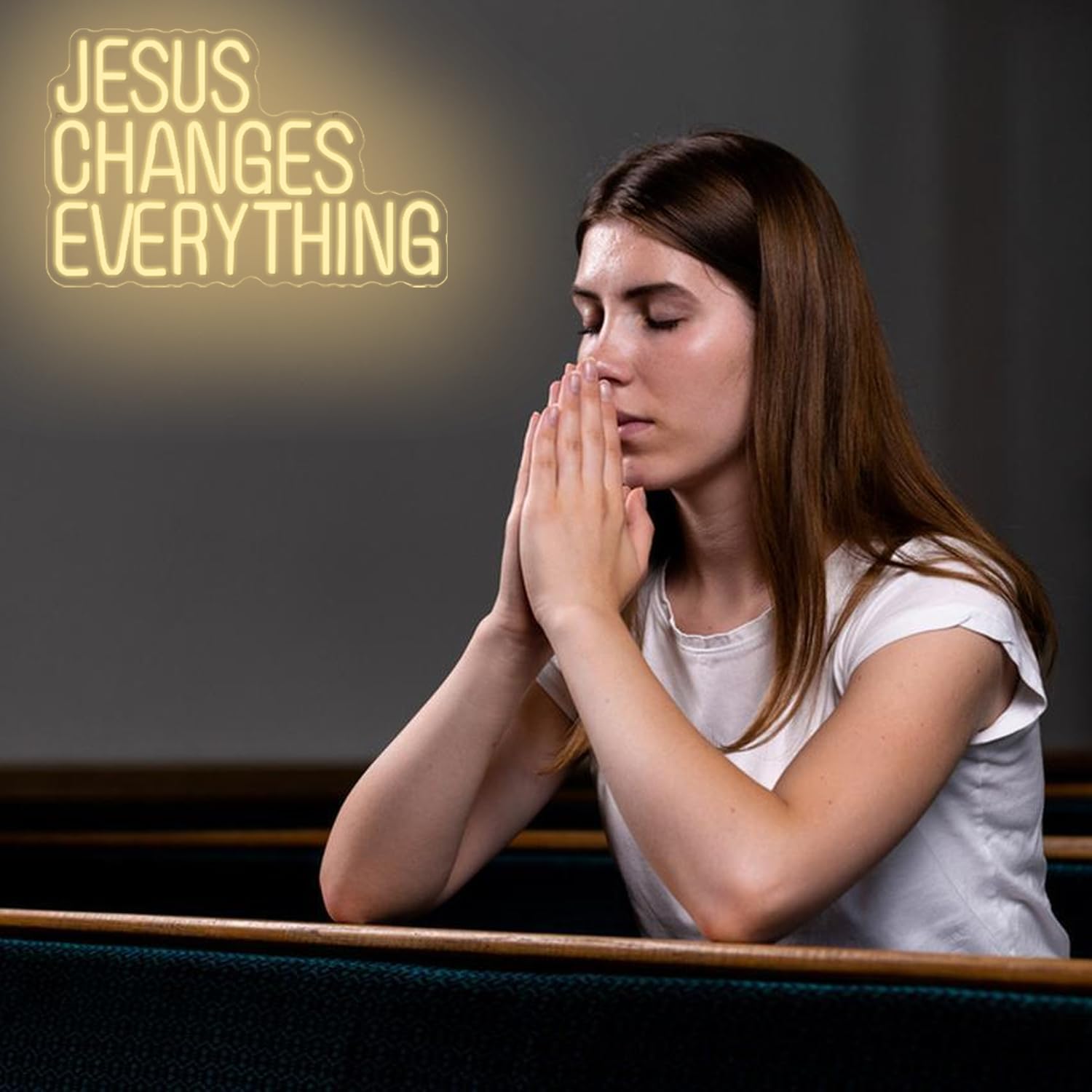 Jesus Changes Everything - Targa Neon Dimmerabile - immagine 7