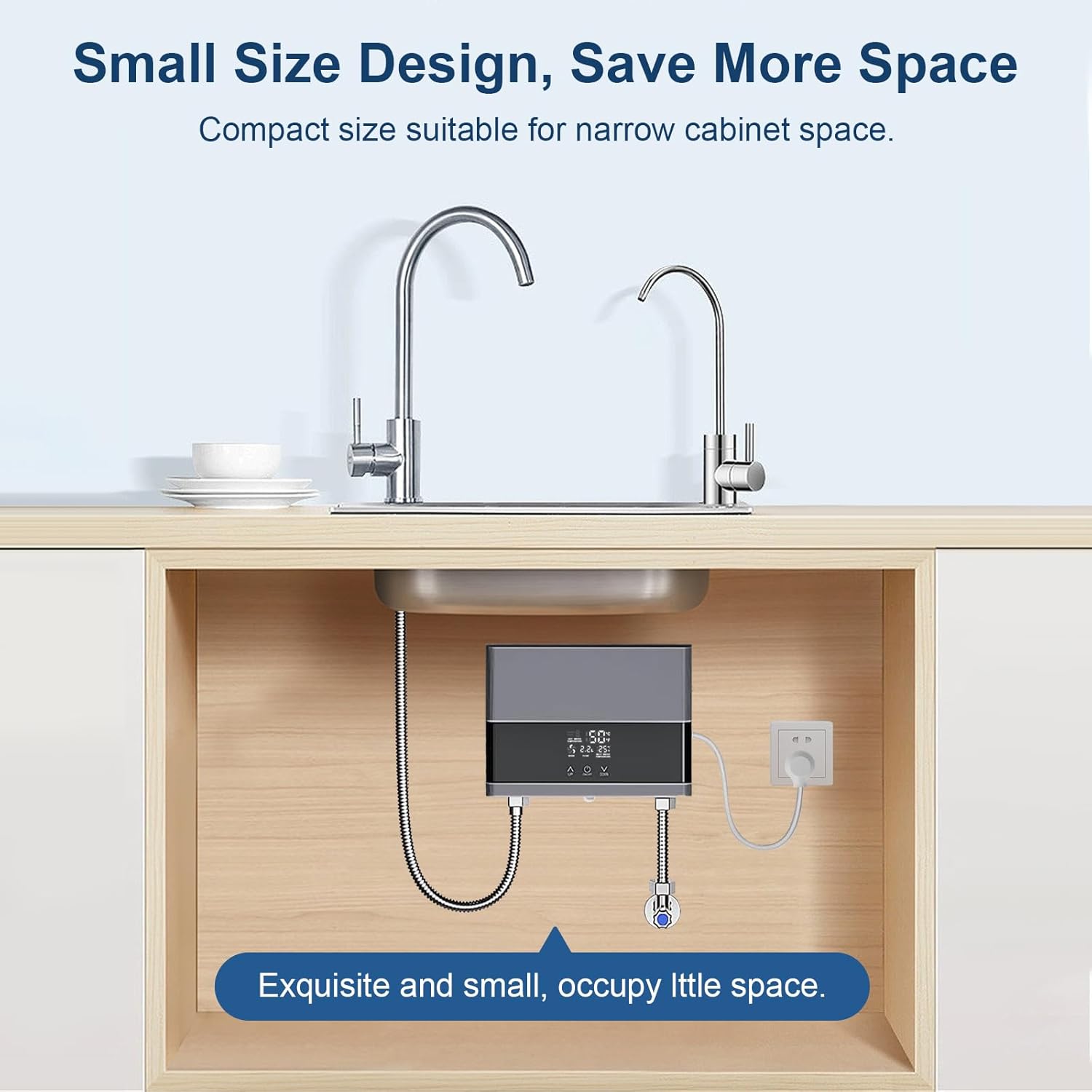 Scaldacqua Istantaneo Elettronico 6000W 220V, Sliver - immagine 3