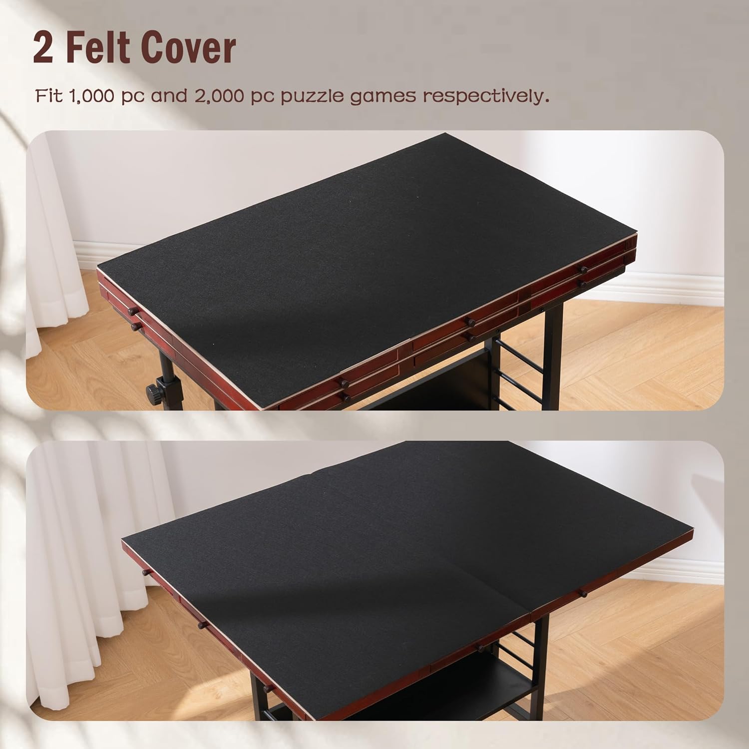 Tektalk Tavolo Pieghevole per Puzzle 2000 Pezzi, Nero - immagine 5