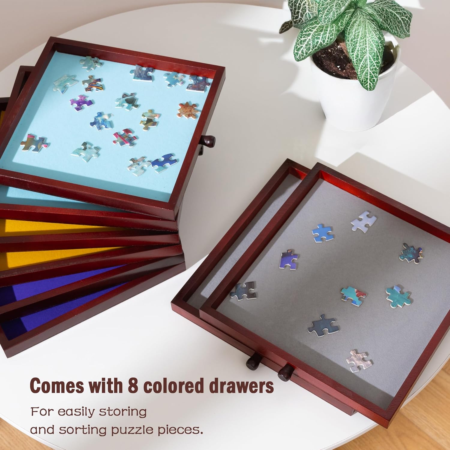 Tektalk Tavolo Pieghevole per Puzzle 2000 Pezzi, Nero - immagine 6