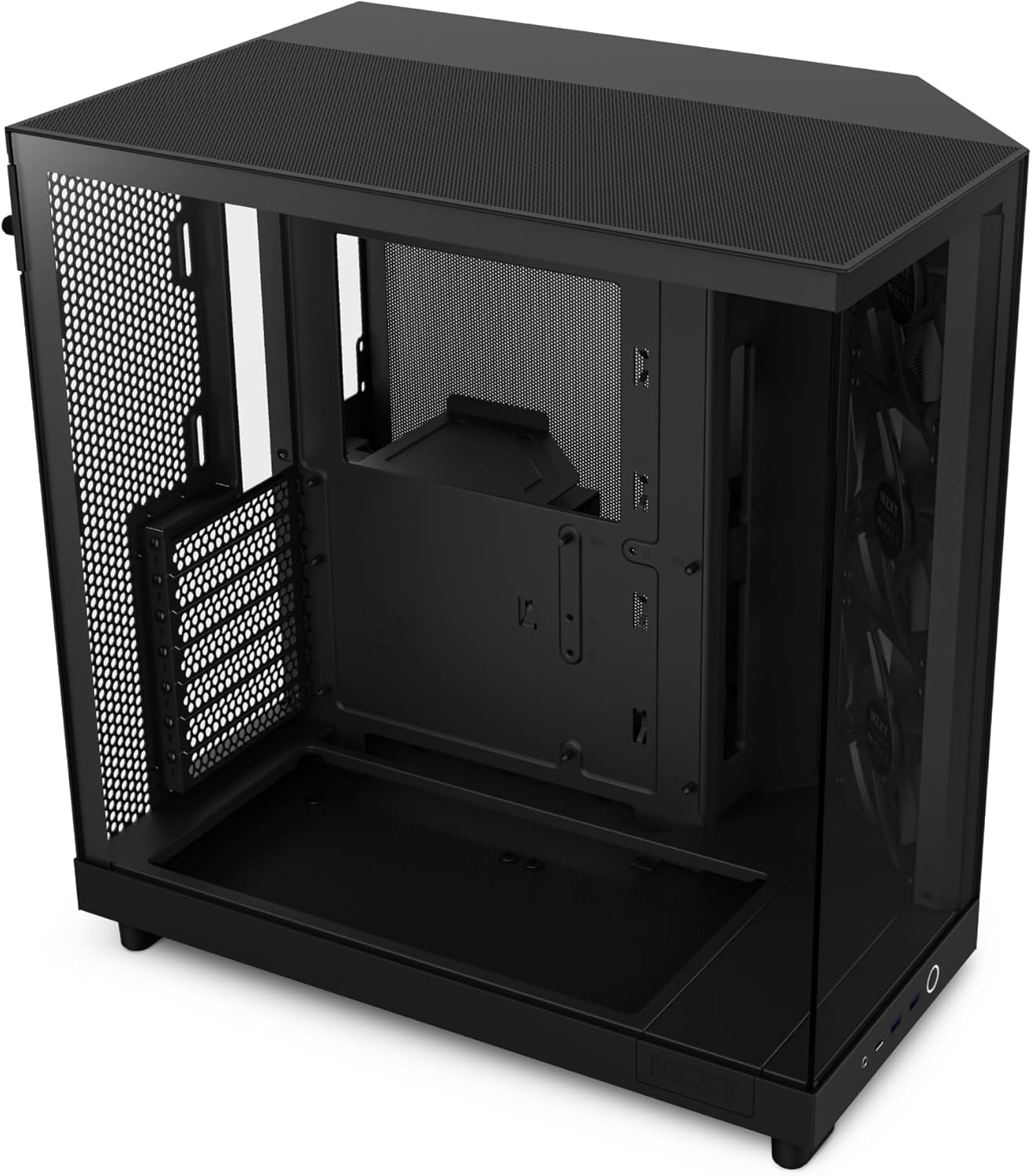 Nzxt H6 Flow - Case Mid-Tower a Doppia Camera, Nero - immagine 1