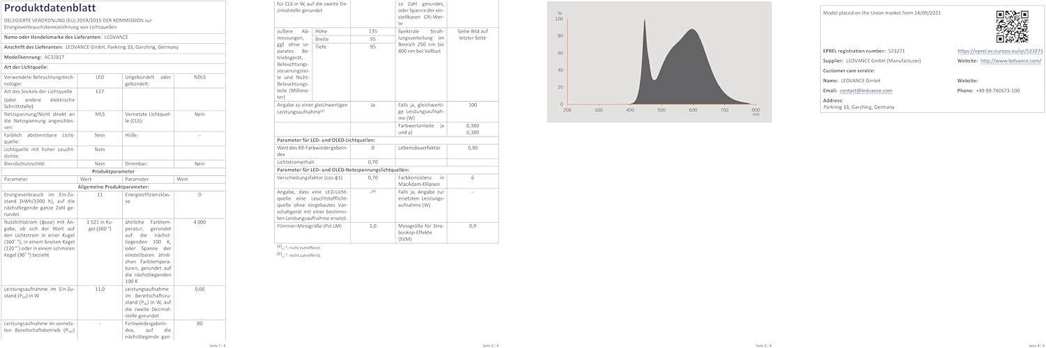 Osram LED Star GLOBE95 - Lampada LED E27 4000K - Set 6 - immagine 5