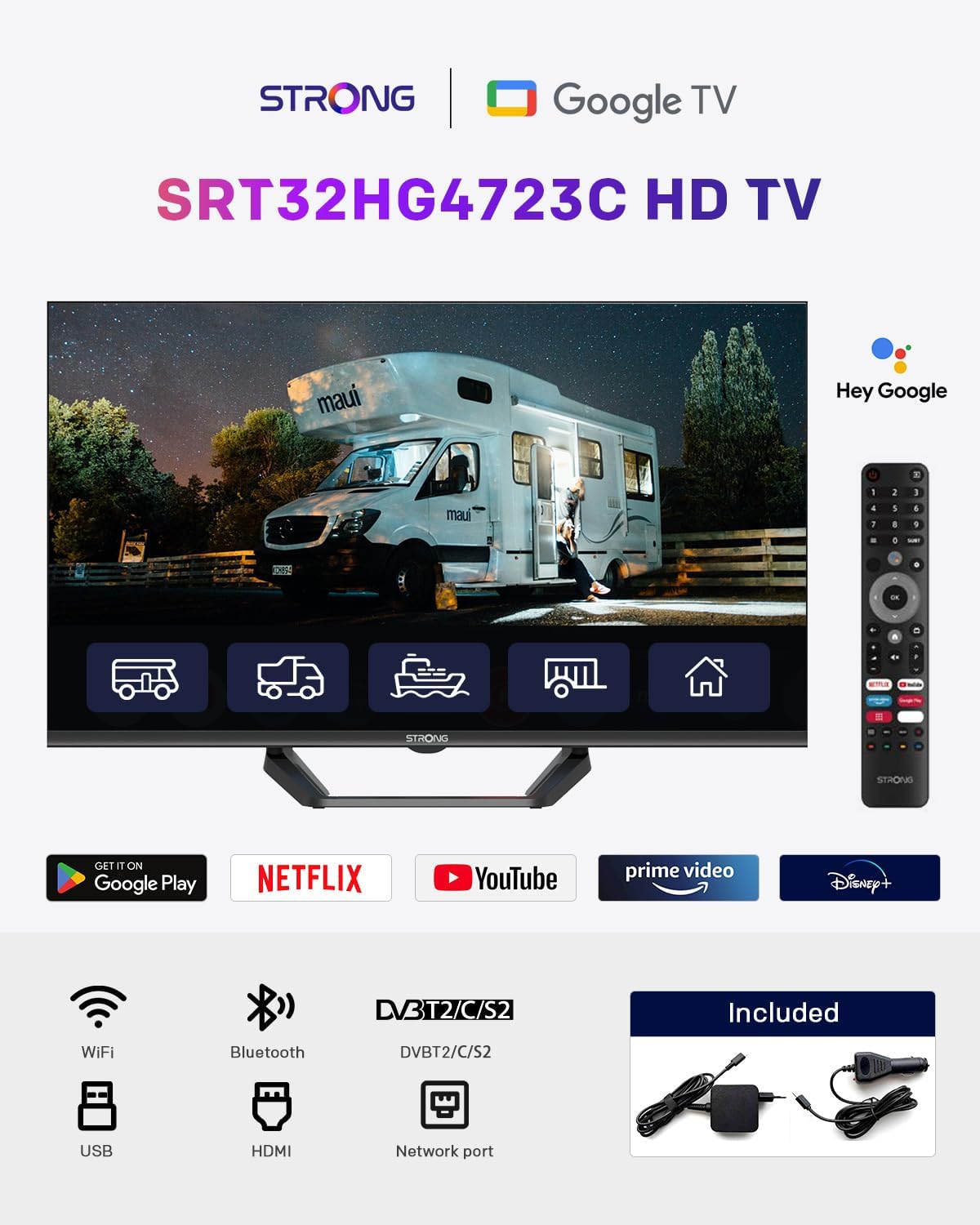 Strong SRT32HG4723C 32'' TV HD 12V - immagine 4