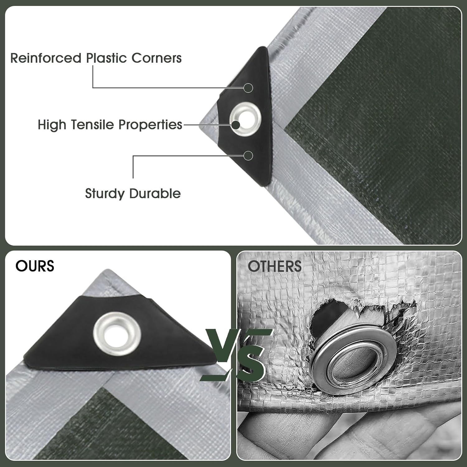 Telone Impermeabile 3x5m 180 g/m² con Occhielli - immagine 4