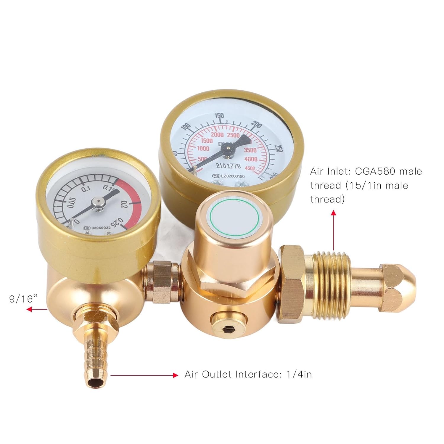 Regolatore di Saldatura a Gas Argon CO2 3500 Psi - immagine 8