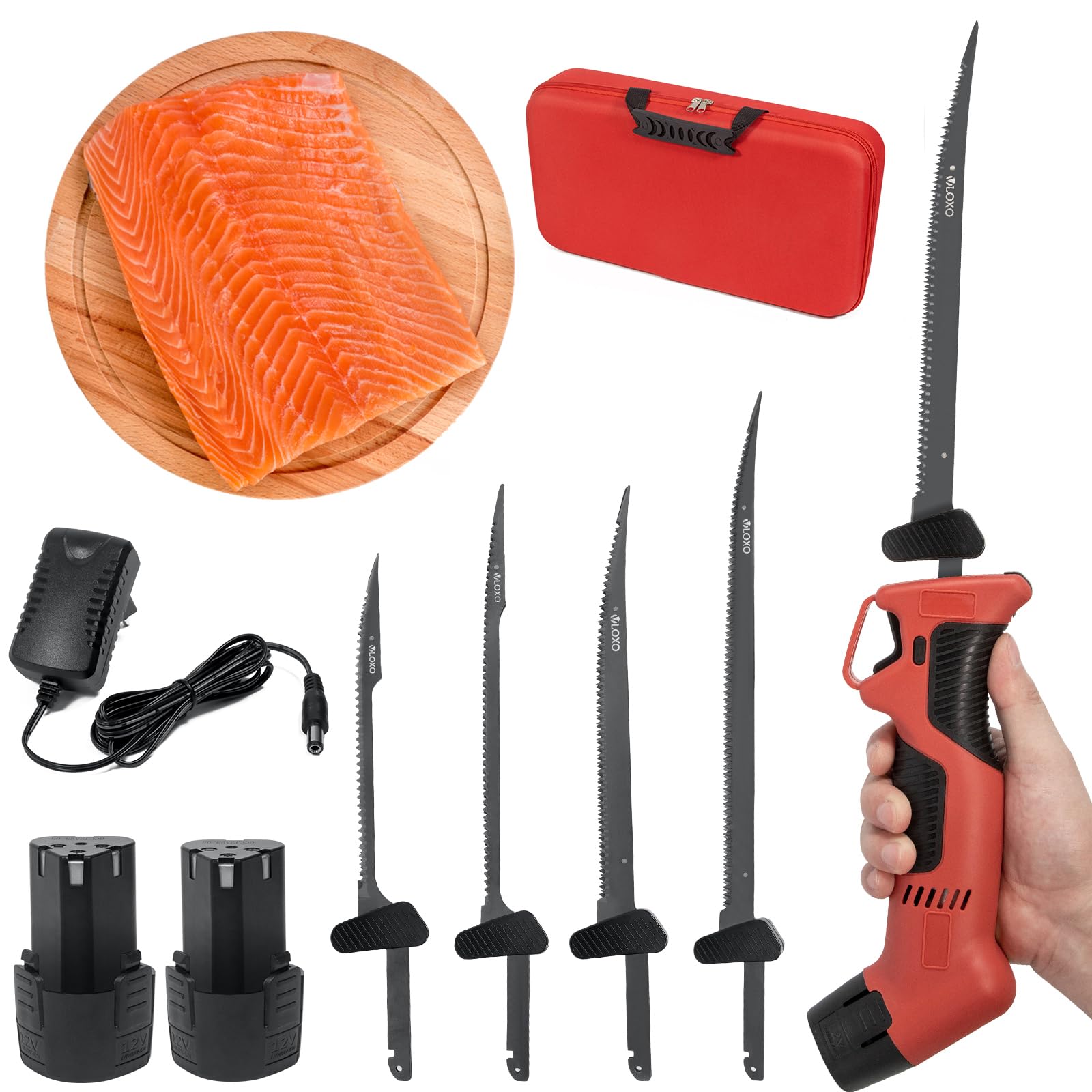 Vloxo Coltello Elettrico da Cucina Ricaricabile