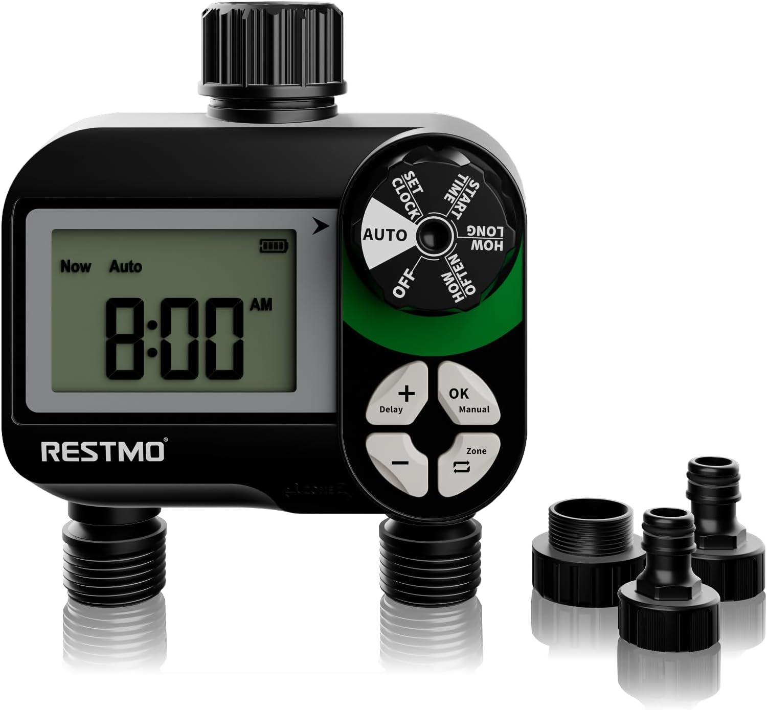 Restmo Timer Acqua 2 Uscite con Tubo Irrigazione
