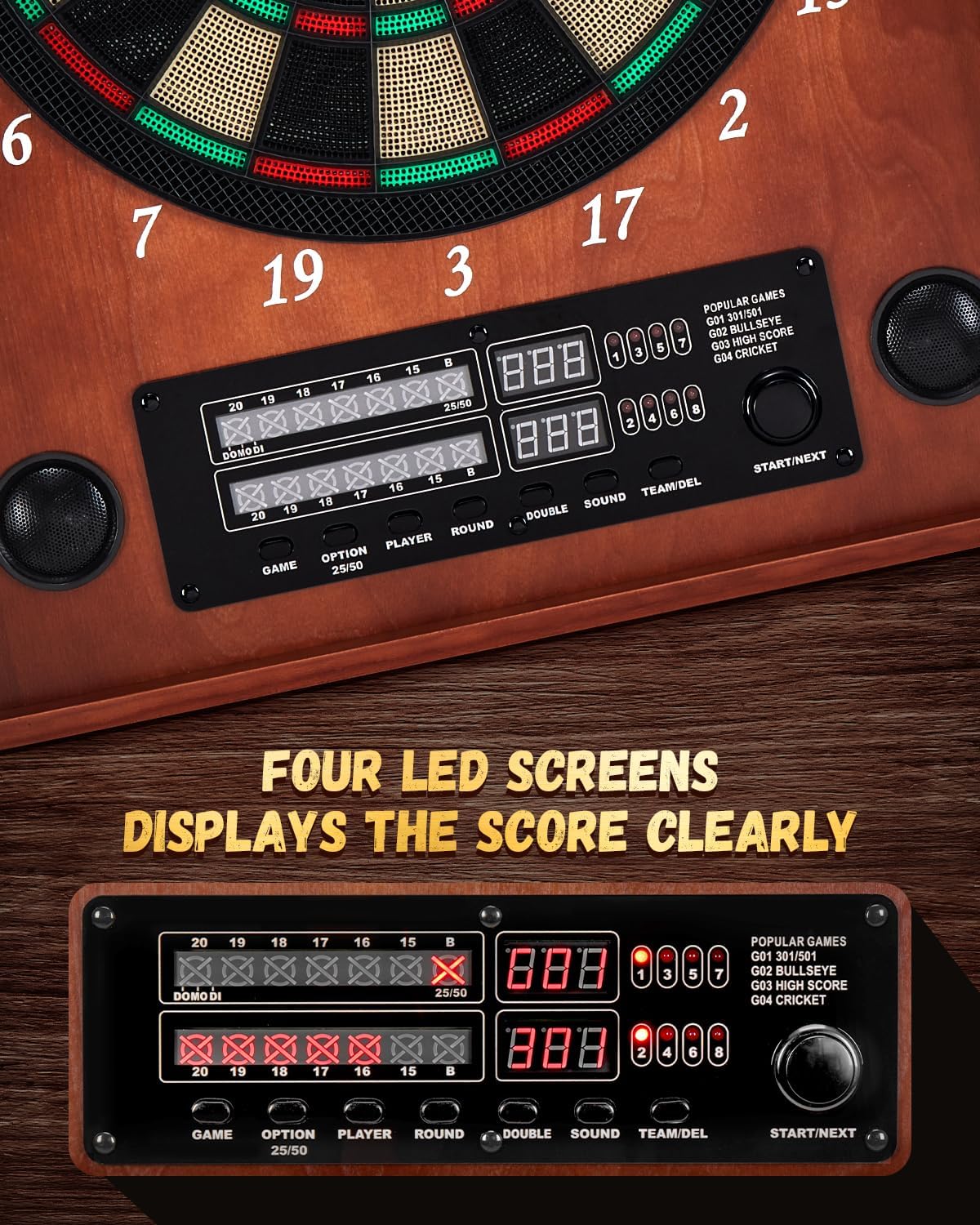 Bersaglio Freccette Elettronico con 12 Freccette - immagine 5