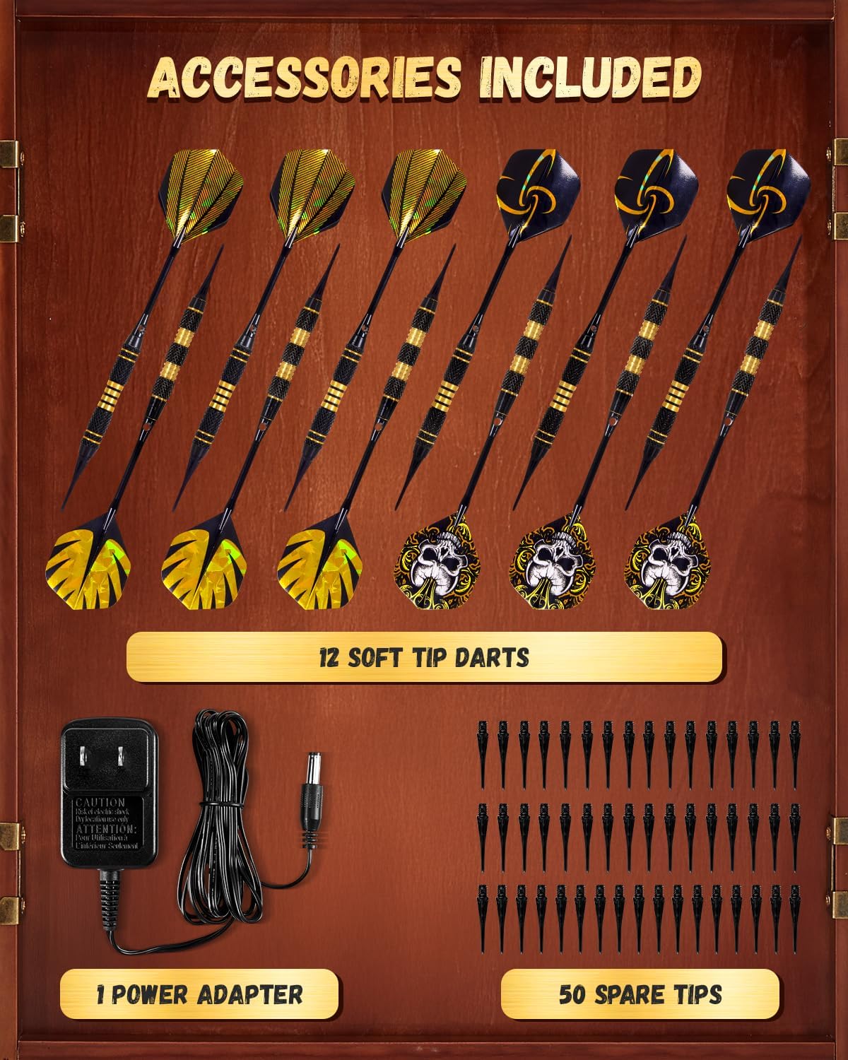 Bersaglio Freccette Elettronico con 12 Freccette - immagine 6