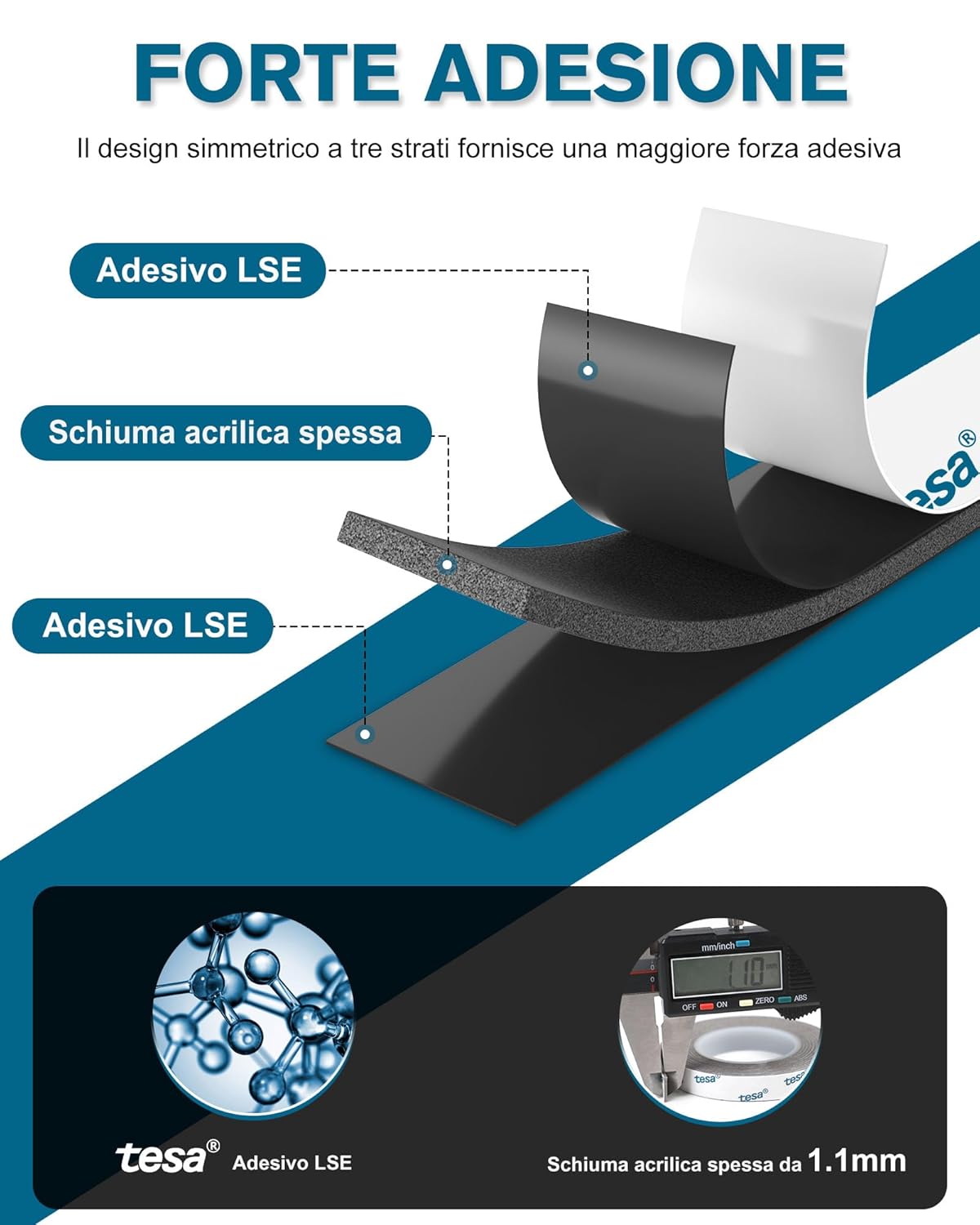 Emitever Nastro Biadesivo Extra Forte 11mX10mm - immagine 3