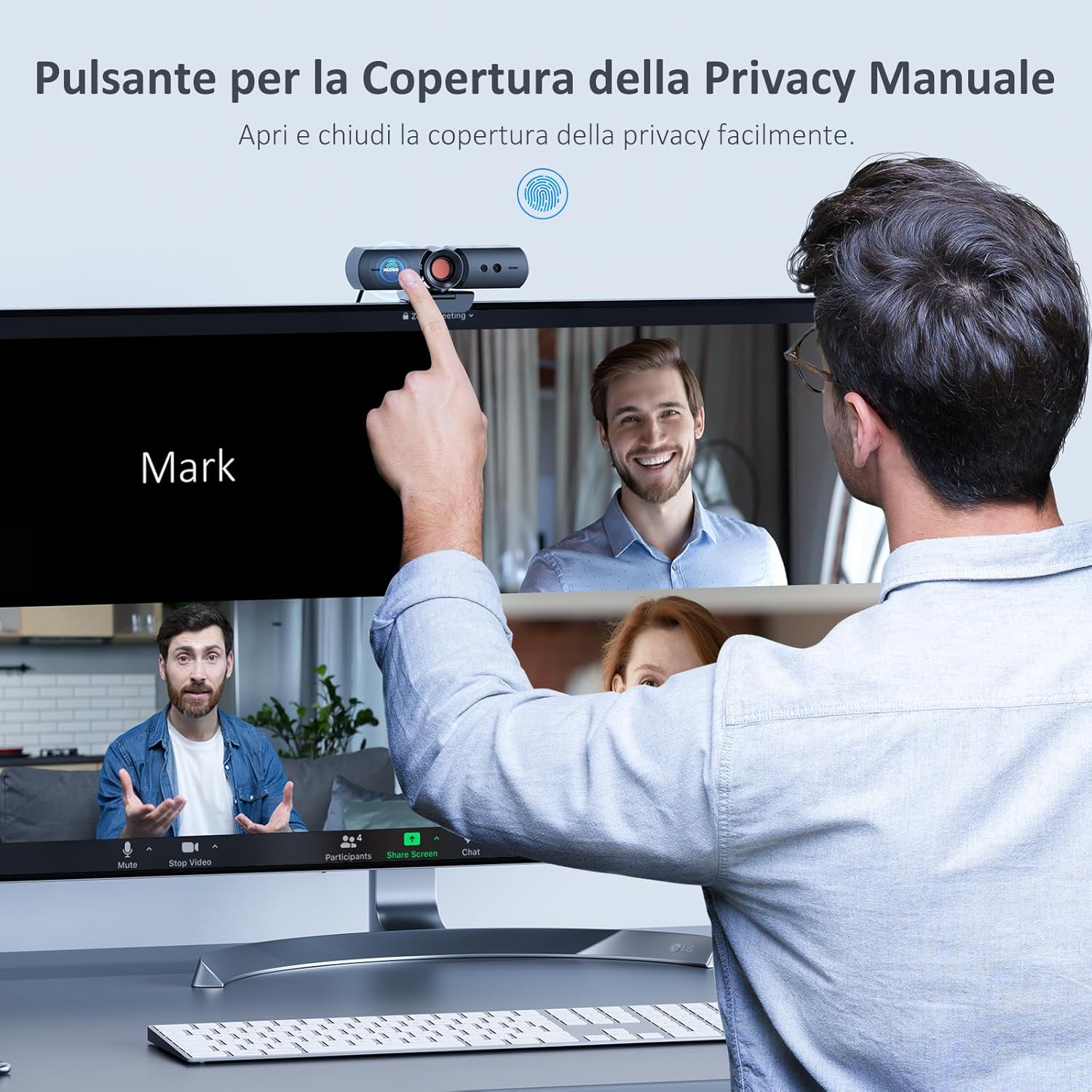 Nexigo HelloCam - Webcam 1080p con Windows Hello e Microfono - immagine 4