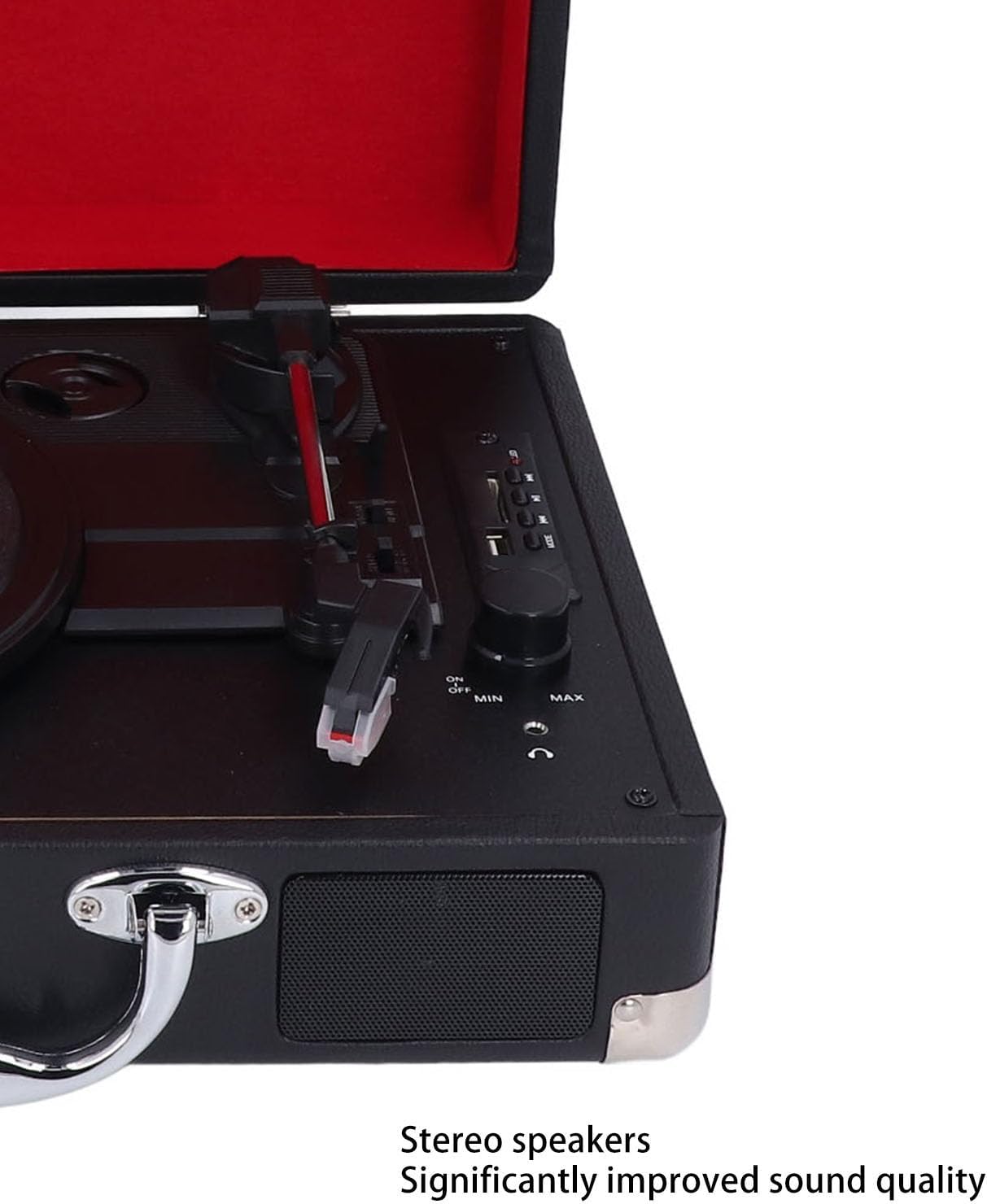 Giradischi Vintage Portatile Bluetooth 5.0 a 3 Velocità - immagine 4