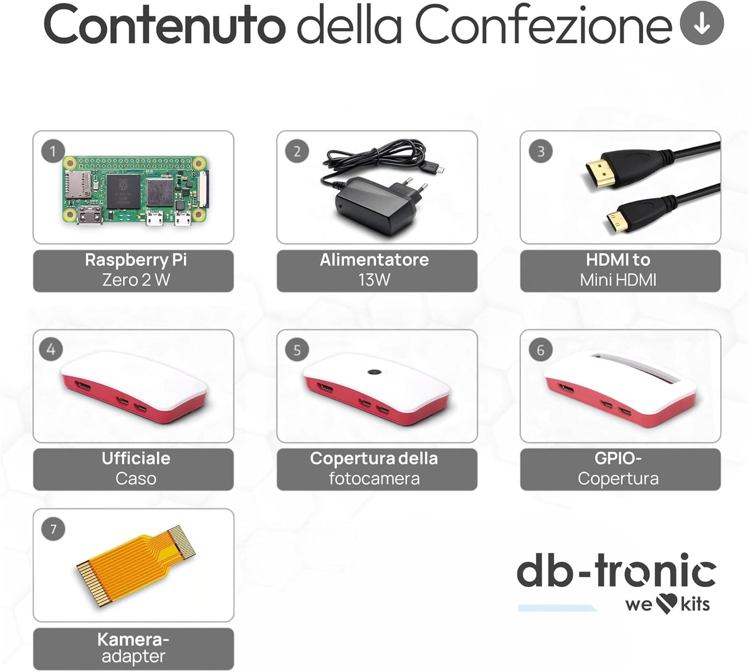 Raspberry Pi Zero 2 W con Alimentatore e Custodia - immagine 2