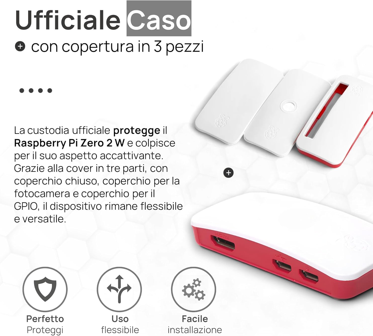 Raspberry Pi Zero 2 W con Alimentatore e Custodia - immagine 5
