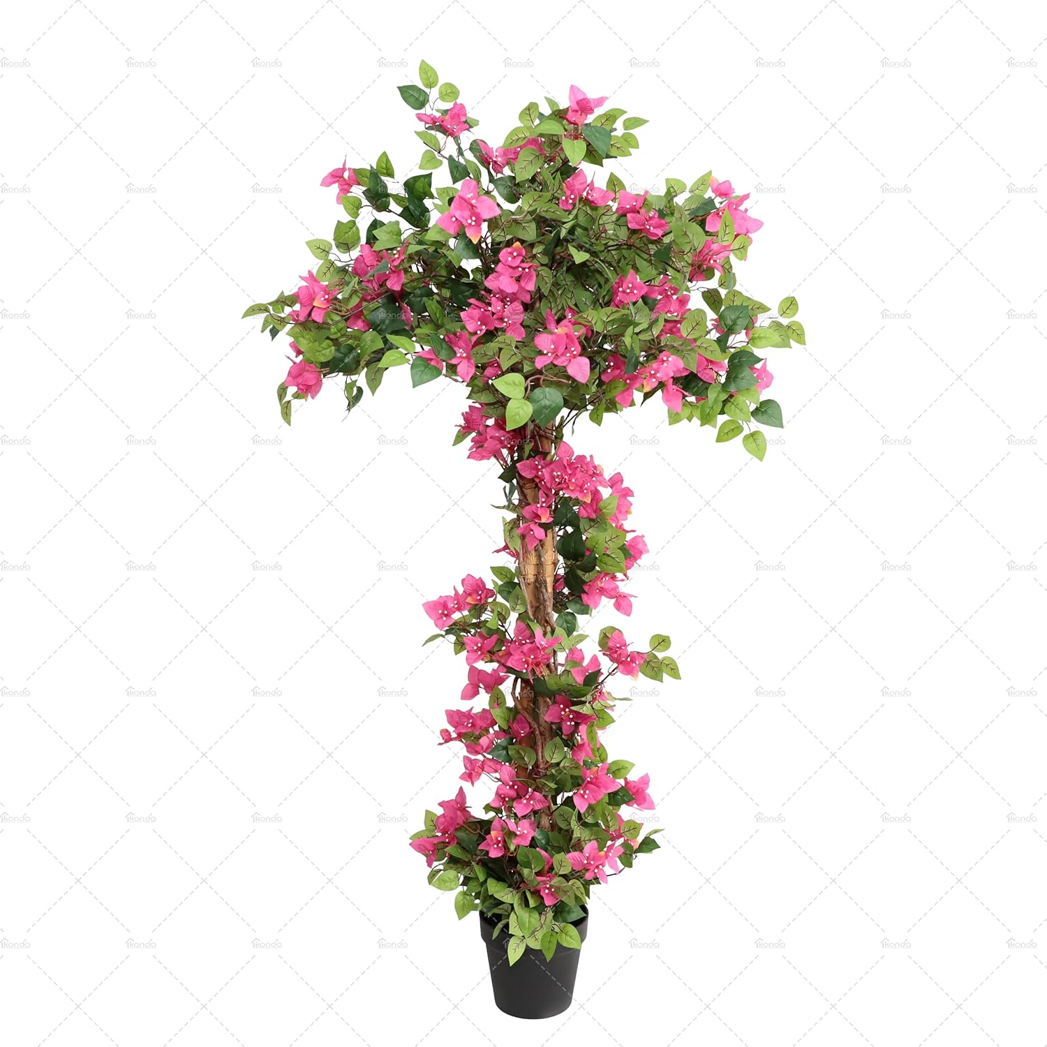 Bougainvillea Artificiale 160 cm in Vaso Nero