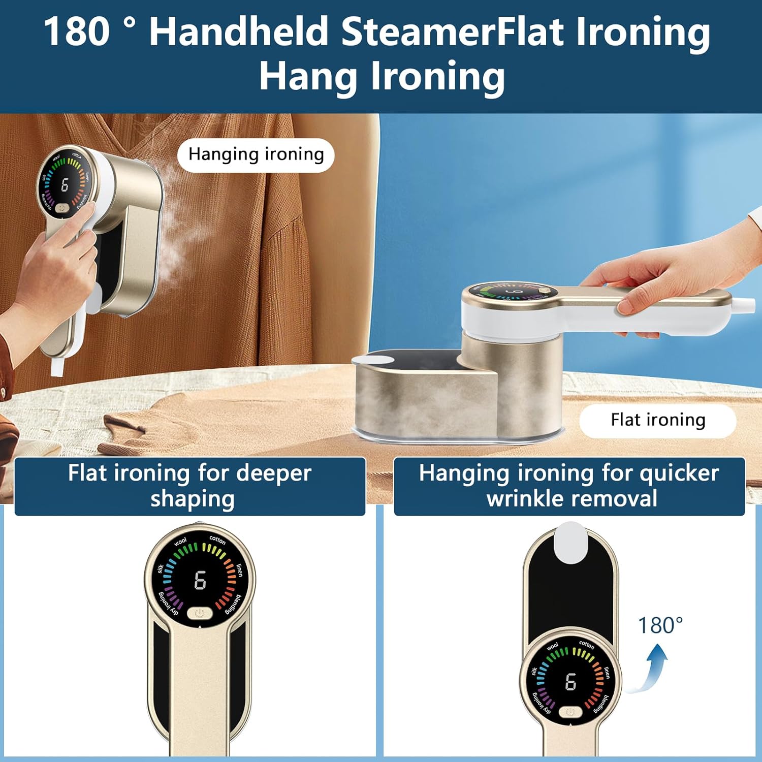 Ferro da Stiro Portatile 2 in 1 da Viaggio 1200W - immagine 3