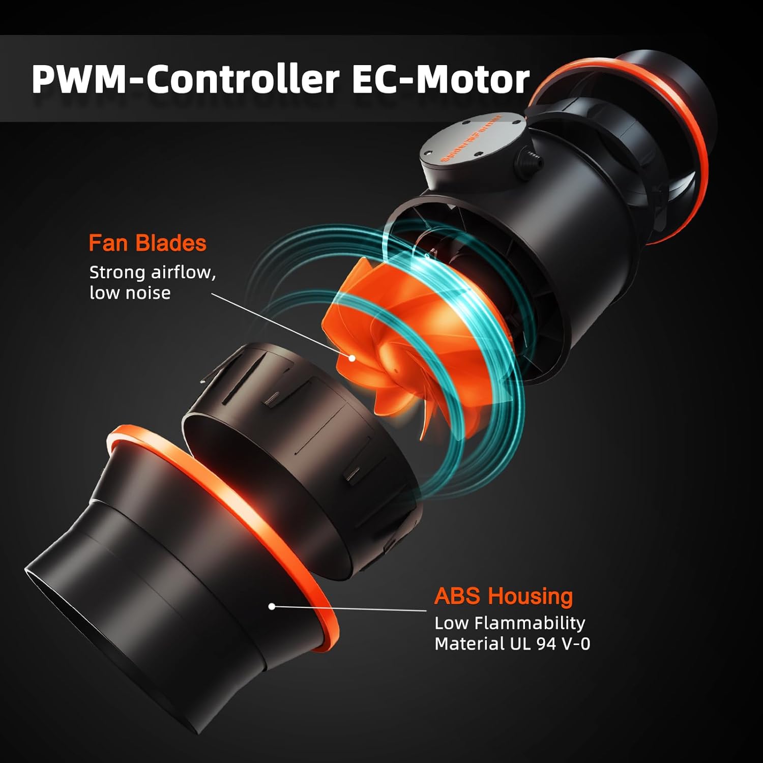 Spider Farmer 15cm Inline Duct Fan con Controllo - immagine 7